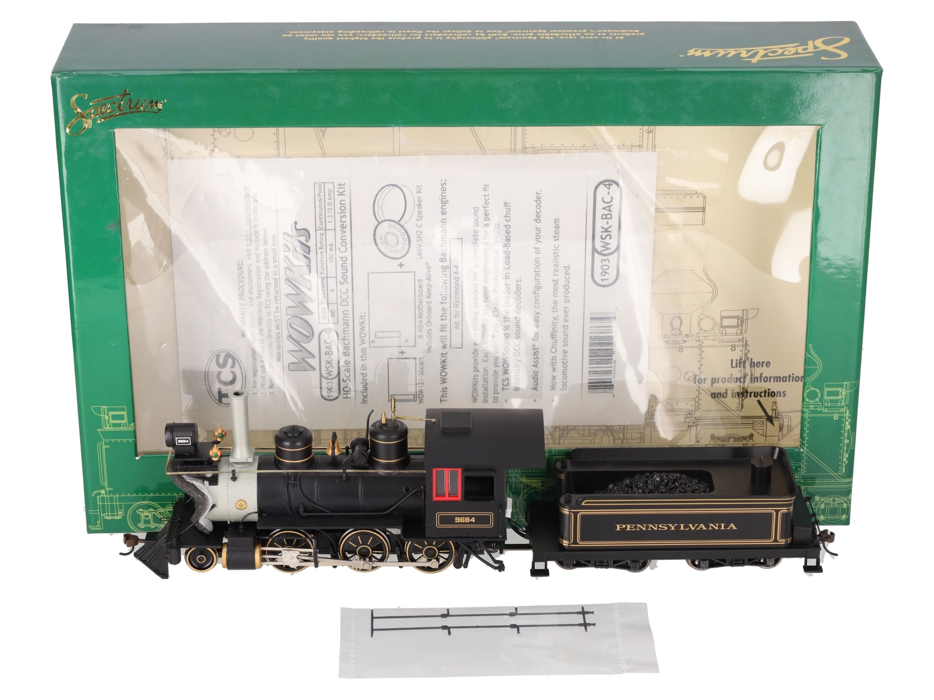 Bachmann 29303 On30 Pennsylvania 2-6-0 Steam Locomotive with DCC #9684 EX/Box
