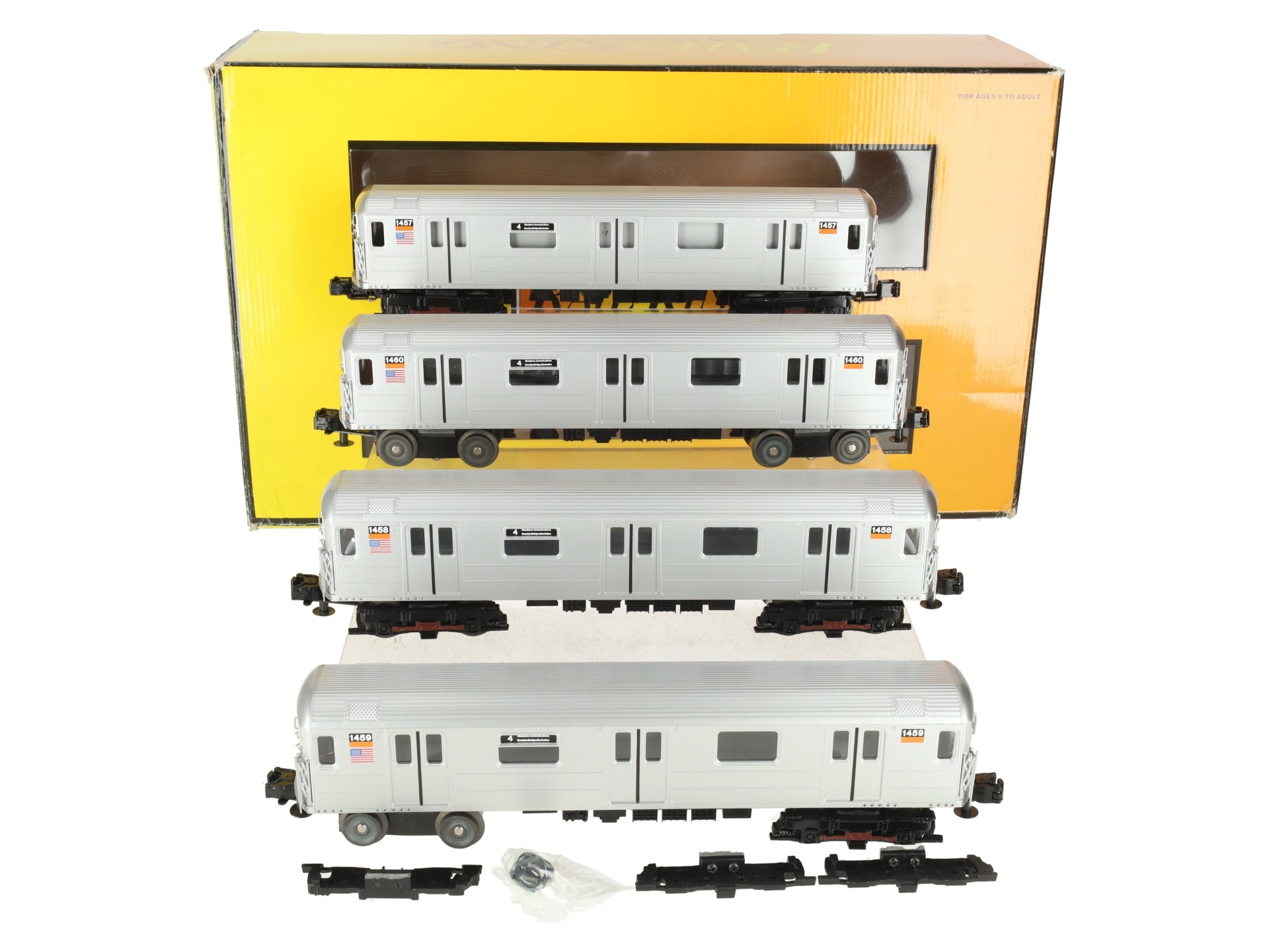 MTH 30-2671-1 O NYC MTA R62 Subway Set with Proto-Sound 2.0 (Set of 4)/Box