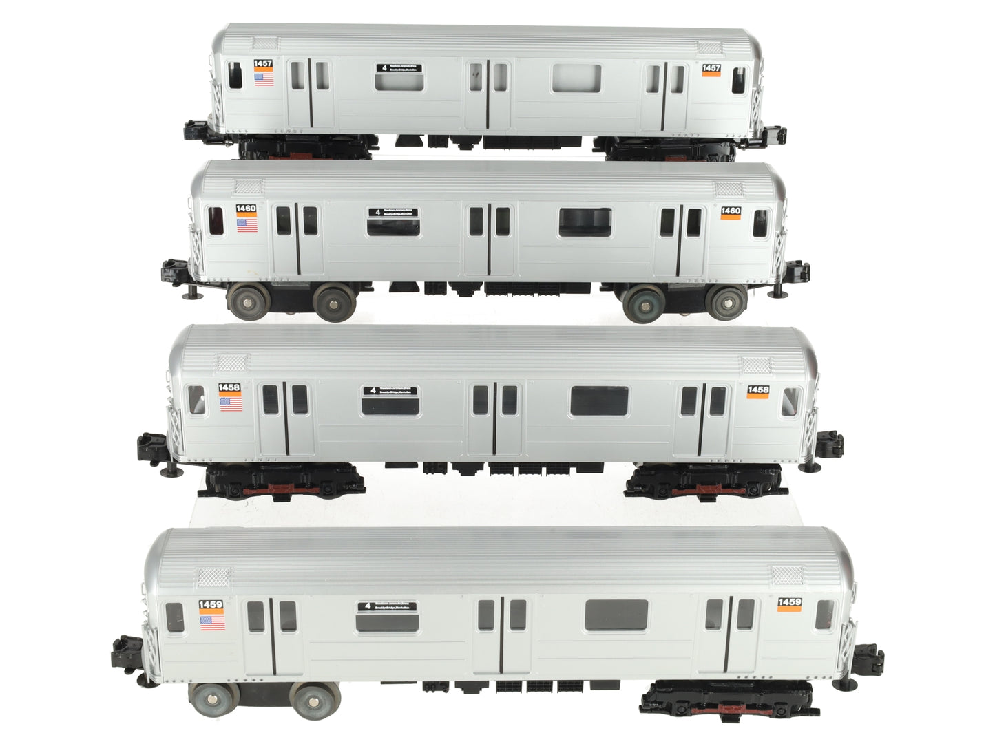 MTH 30-2671-1 O NYC MTA R62 Subway Set with Proto-Sound 2.0 (Set of 4)/Box