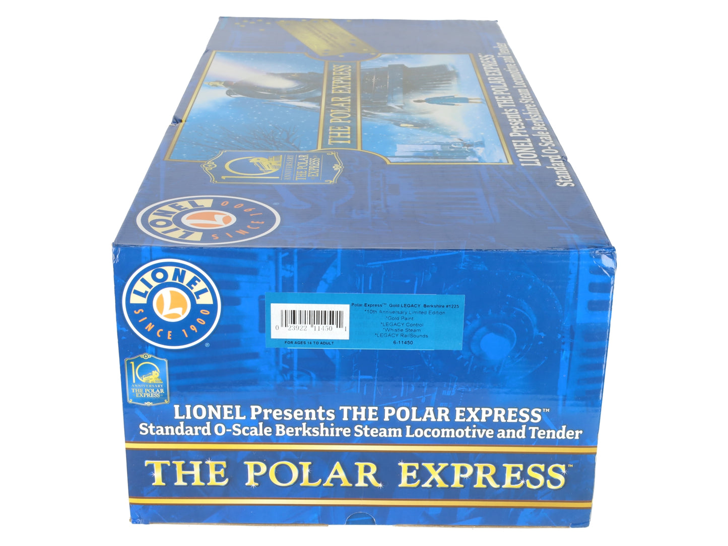 Lionel 6-11450 Polar Express LEGACY Berkshire Gold (BTO) Steam Locomotive EX/Box