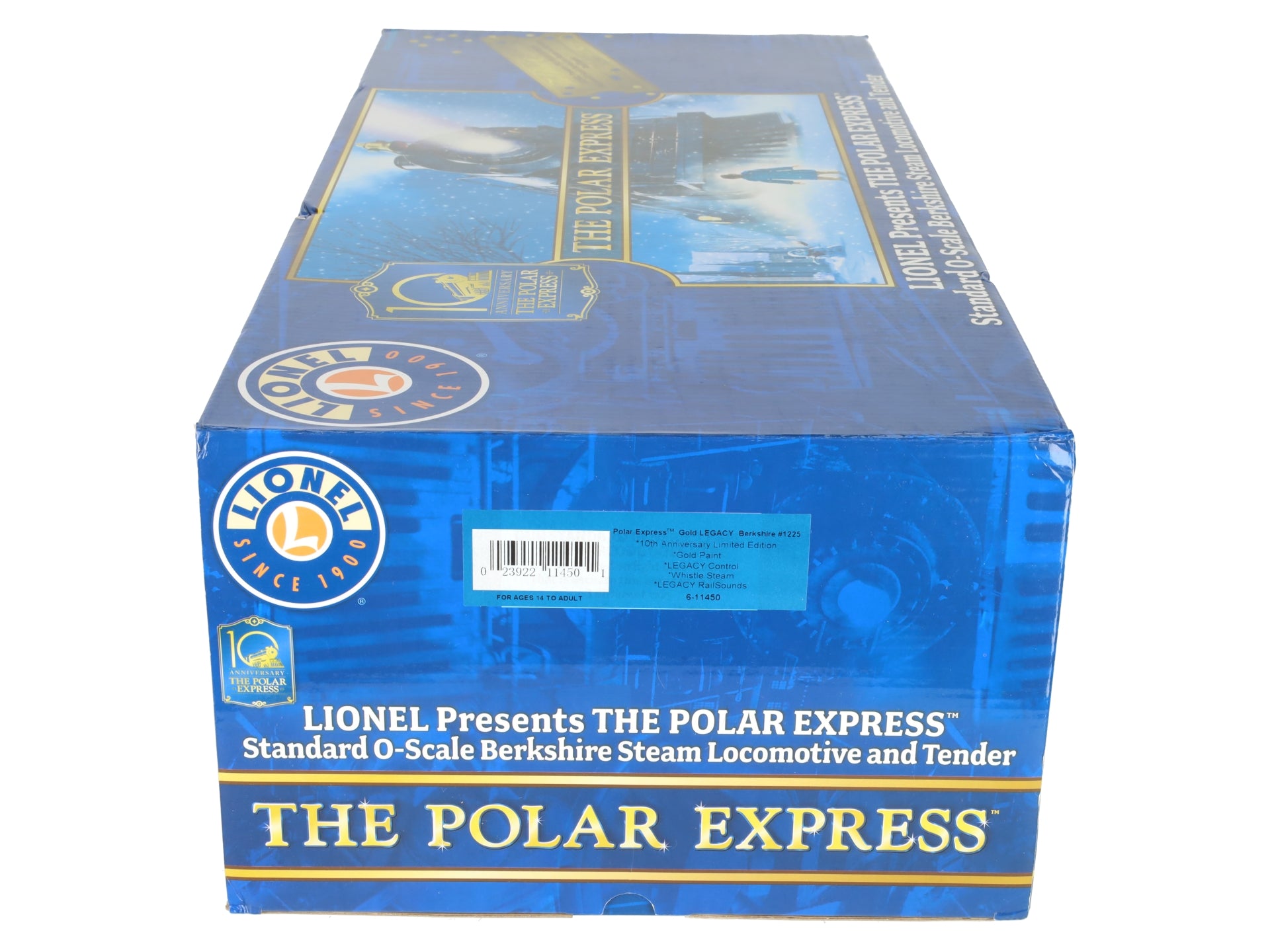 Lionel 6-11450 Polar Express LEGACY Berkshire Gold (BTO) Steam Locomotive EX/Box