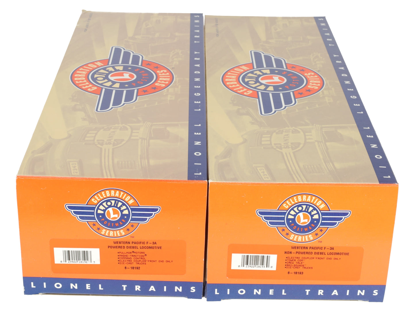 Lionel 6-18191 Western Pacific F3 AA Diesel Locomotives EX/Box