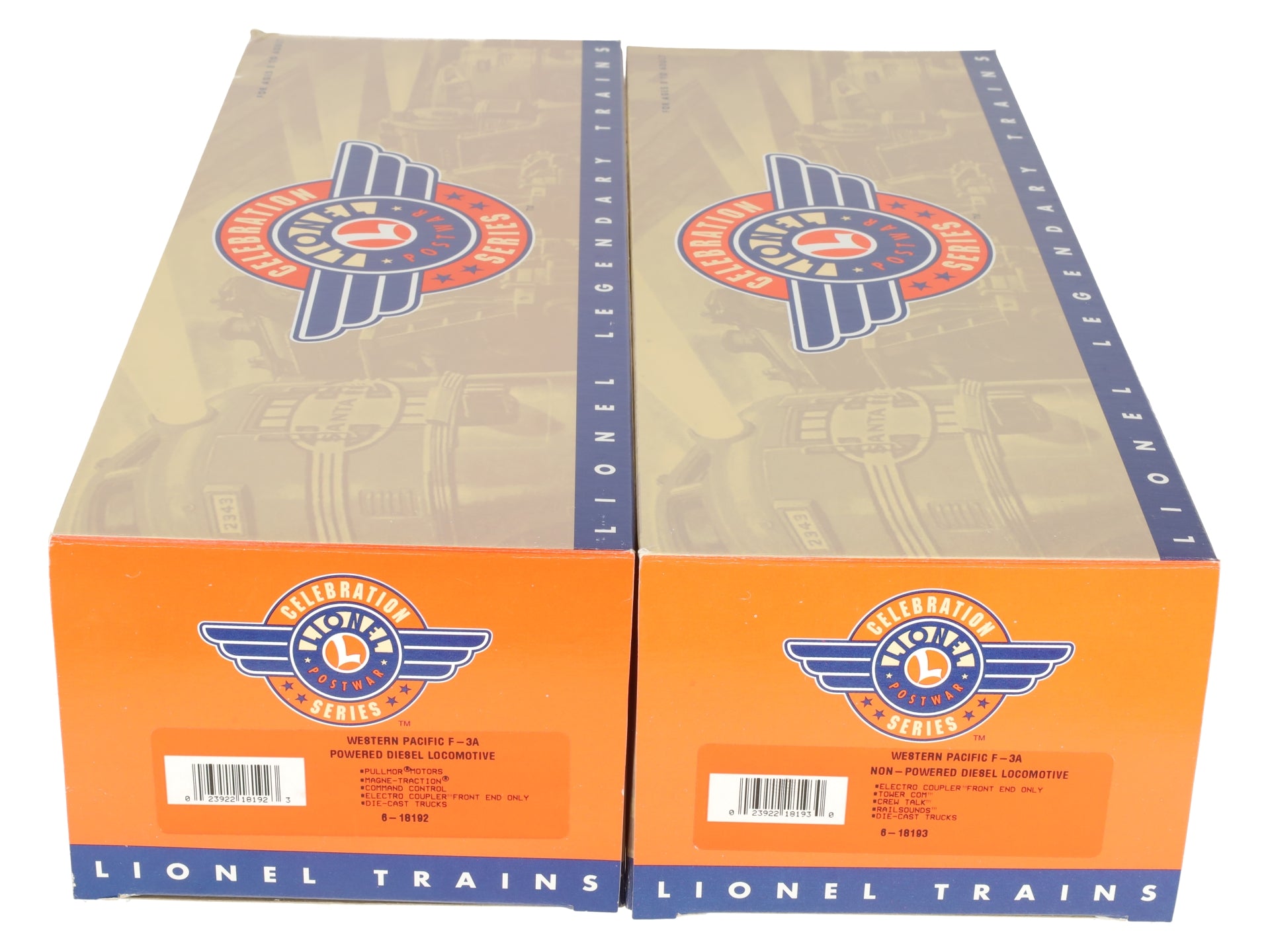 Lionel 6-18191 Western Pacific F3 AA Diesel Locomotives EX/Box
