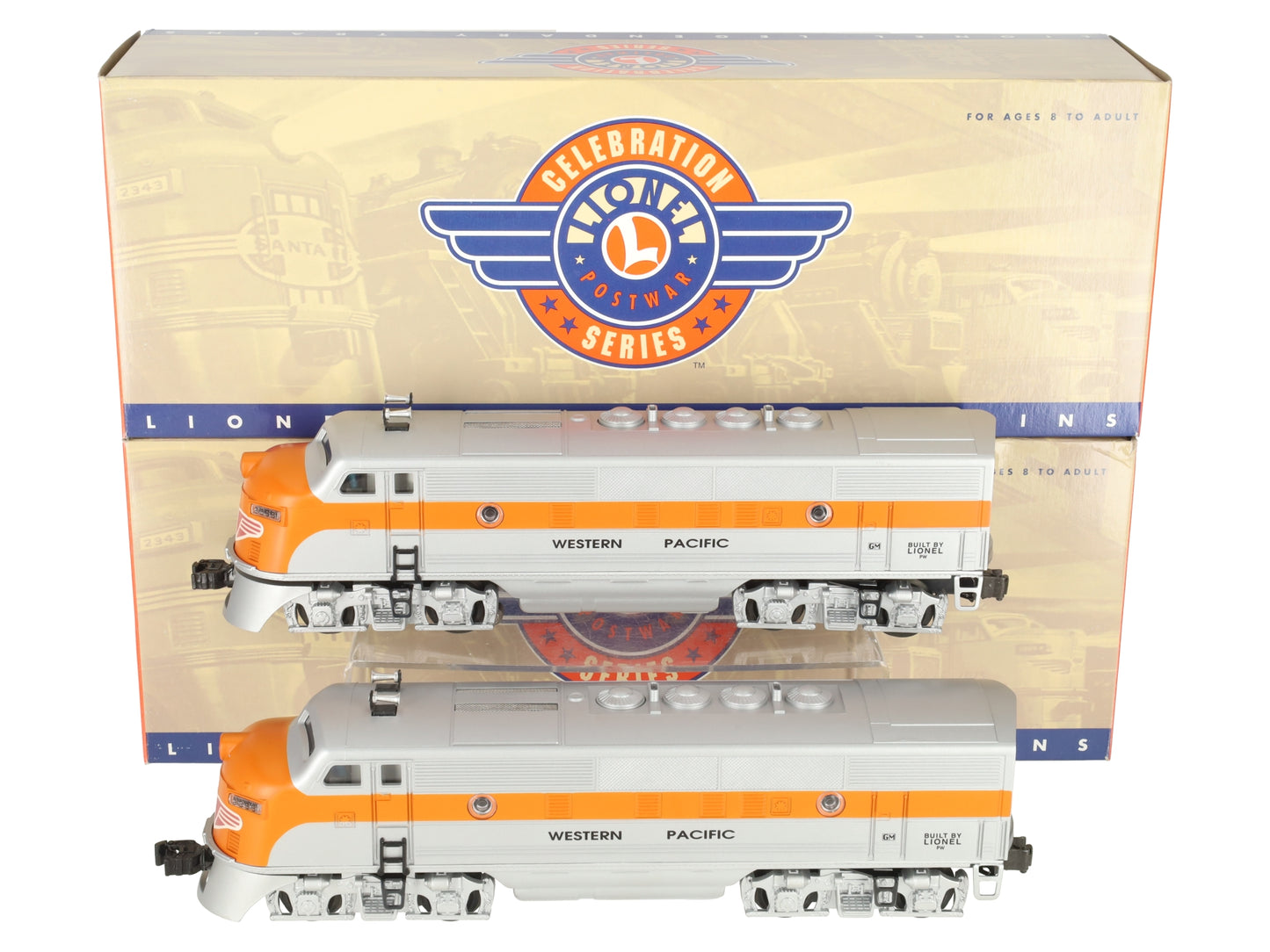 Lionel 6-18191 Western Pacific F3 AA Diesel Locomotives EX/Box