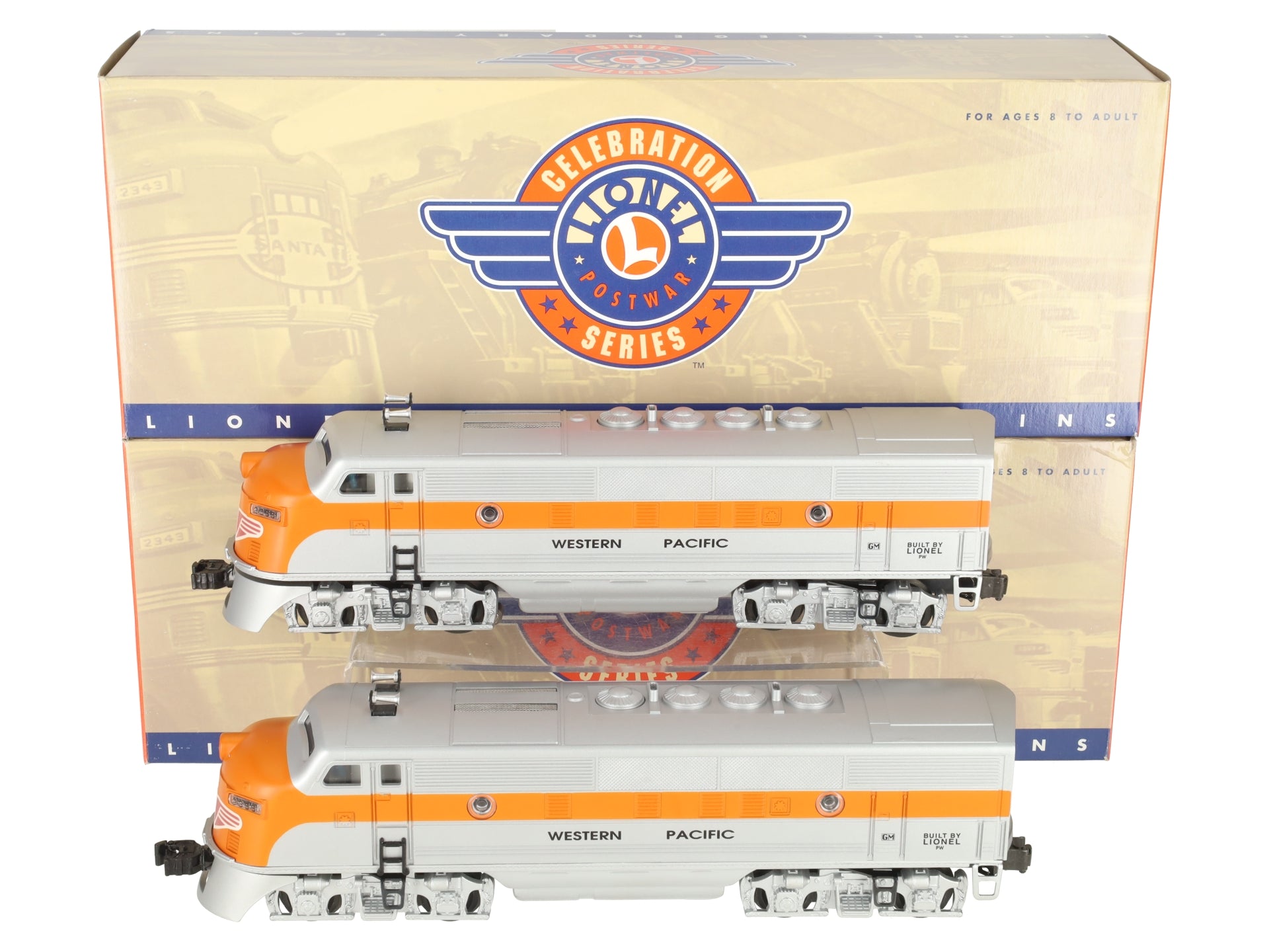 Lionel 6-18191 Western Pacific F3 AA Diesel Locomotives EX/Box
