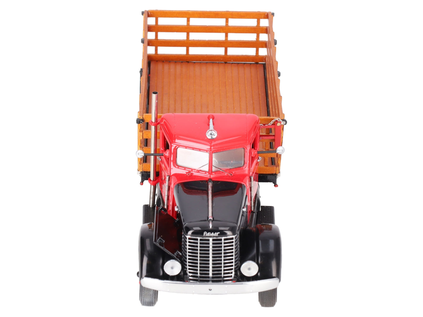 Franklin Mint B11U025 1:32 Peterbilt 1939 Stake Truck Red & Black LN/Box