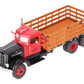 Franklin Mint B11U025 1:32 Peterbilt 1939 Stake Truck Red & Black LN/Box