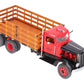 Franklin Mint B11U025 1:32 Peterbilt 1939 Stake Truck Red & Black LN/Box