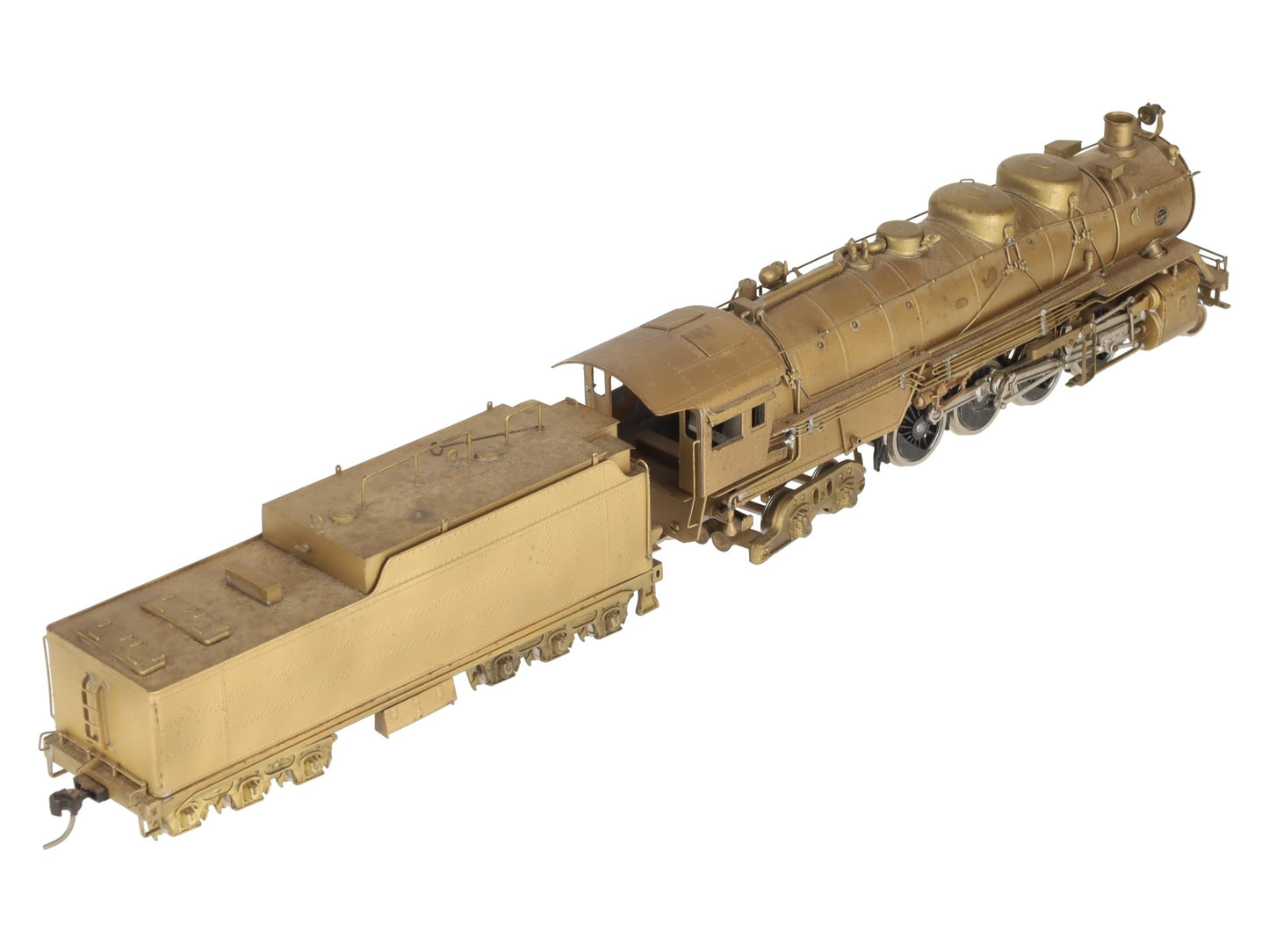 United Models HO Brass Santa Fe 2-8-4 Berkshire Steam Loco & Tender- Unpainted VG