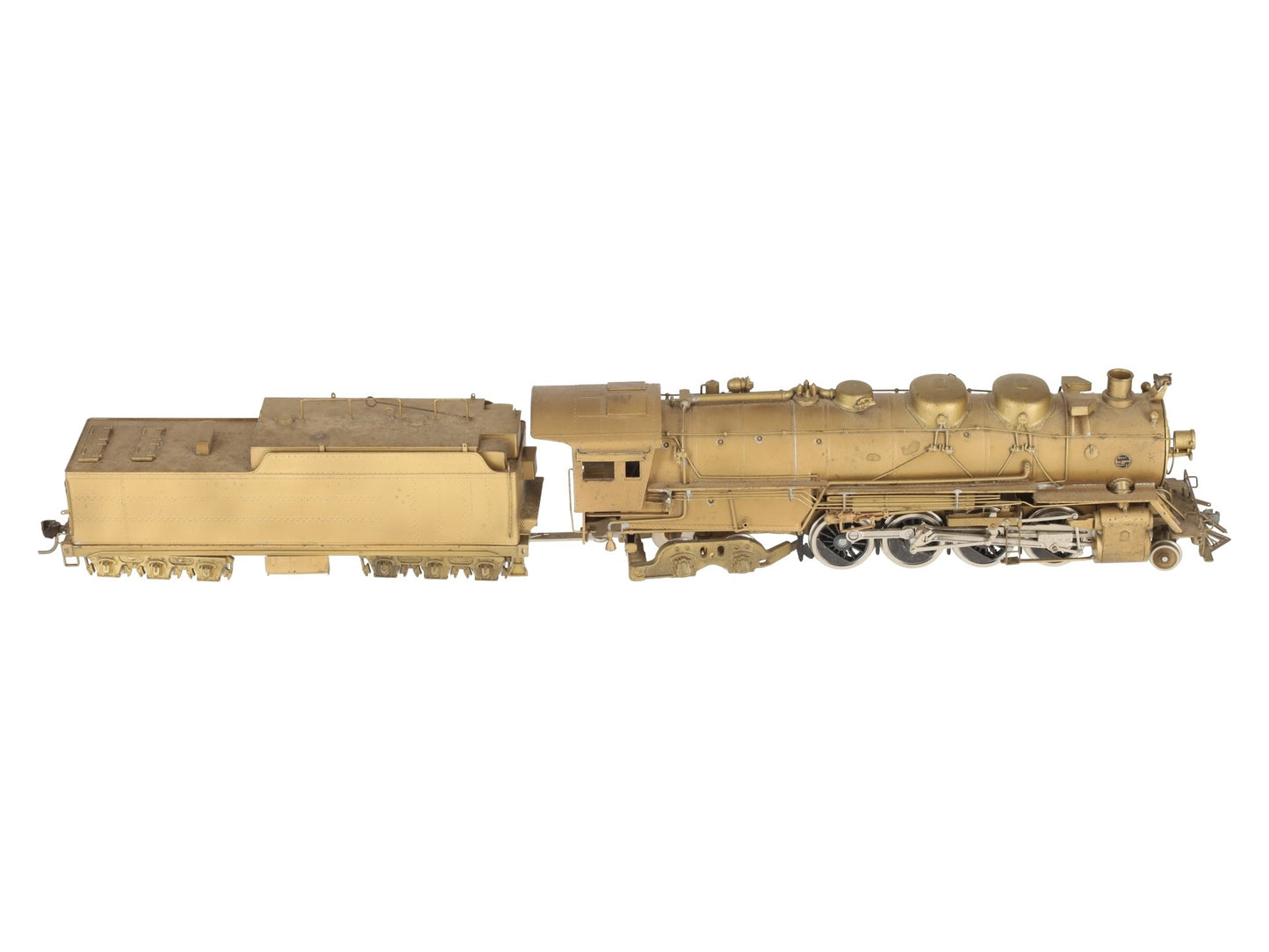 United Models HO Brass Santa Fe 2-8-4 Berkshire Steam Loco & Tender- Unpainted VG