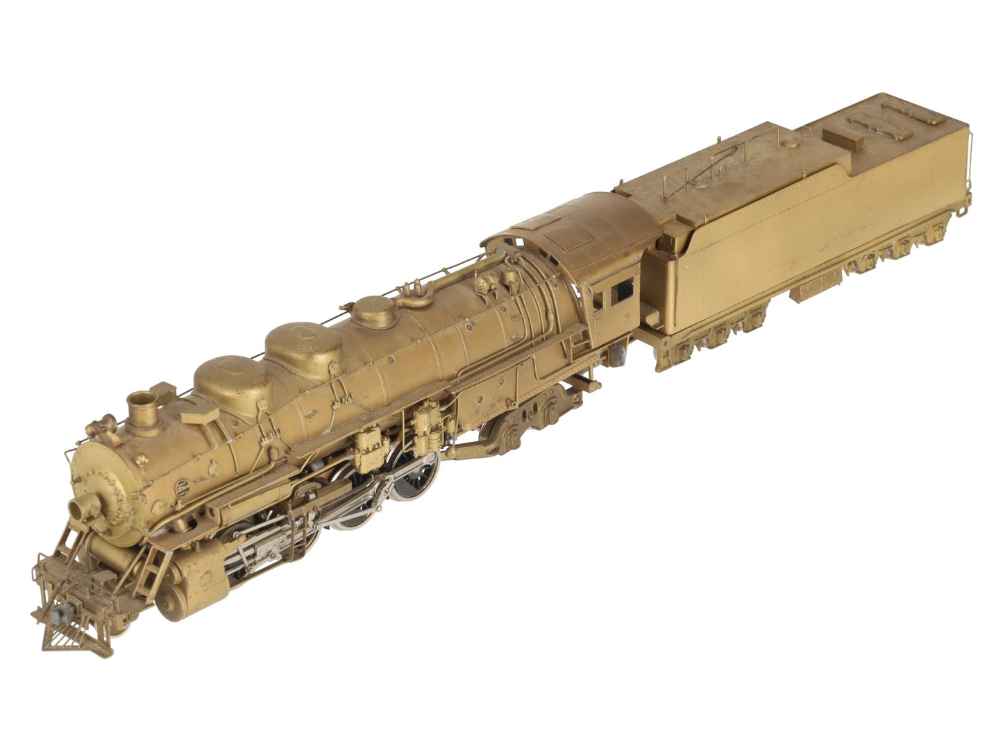 United Models HO Brass Santa Fe 2-8-4 Berkshire Steam Loco & Tender- Unpainted VG