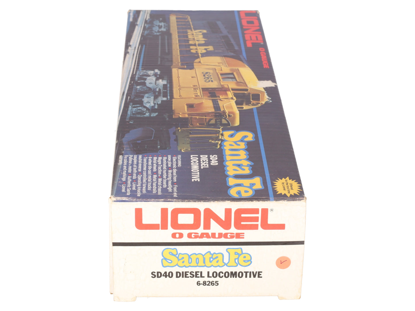 Lionel 6-8265 O Gauge Santa Fe SD-40 Diesel Locomotive EX/Box