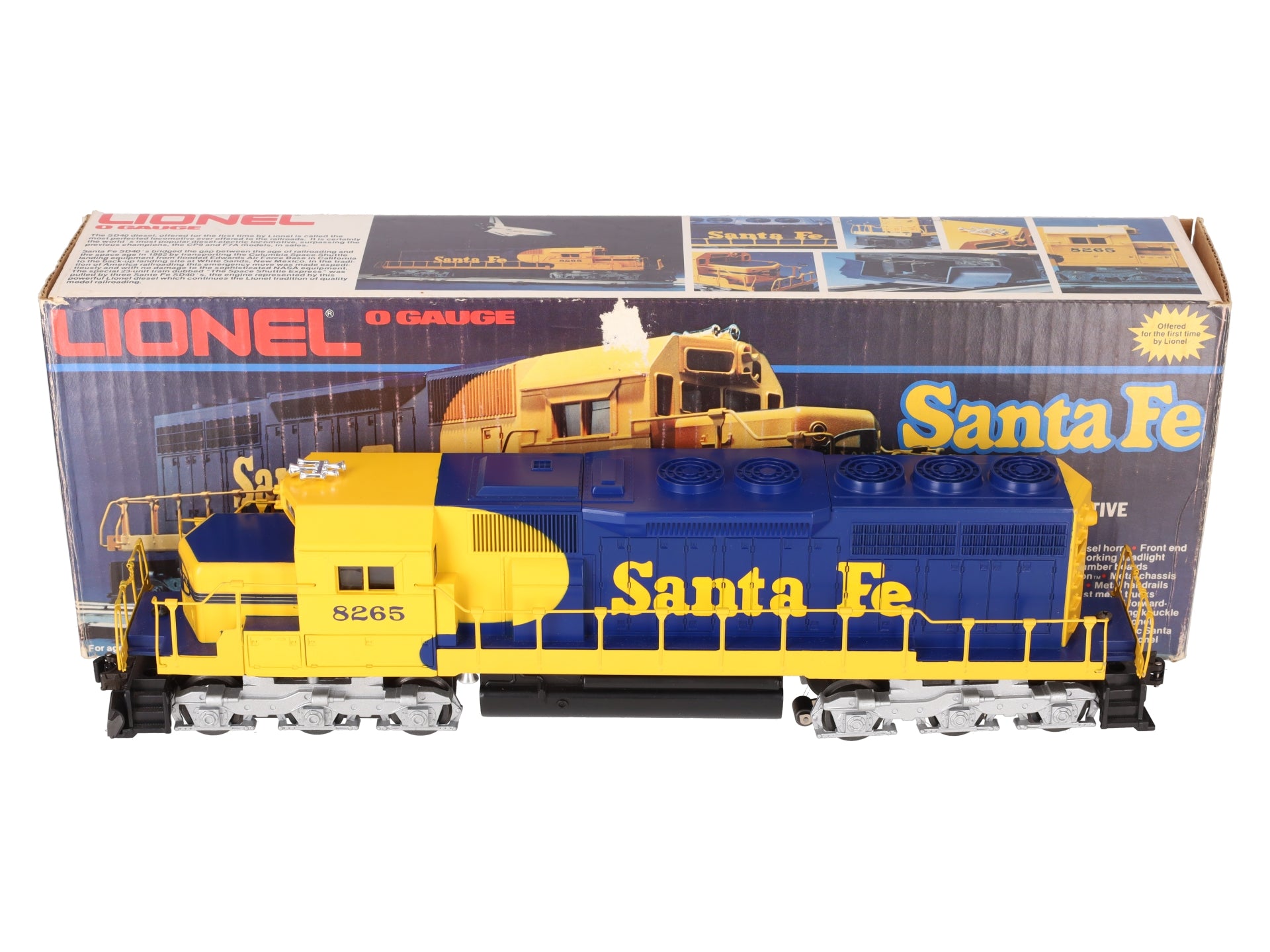 Lionel 6-8265 O Gauge Santa Fe SD-40 Diesel Locomotive EX/Box