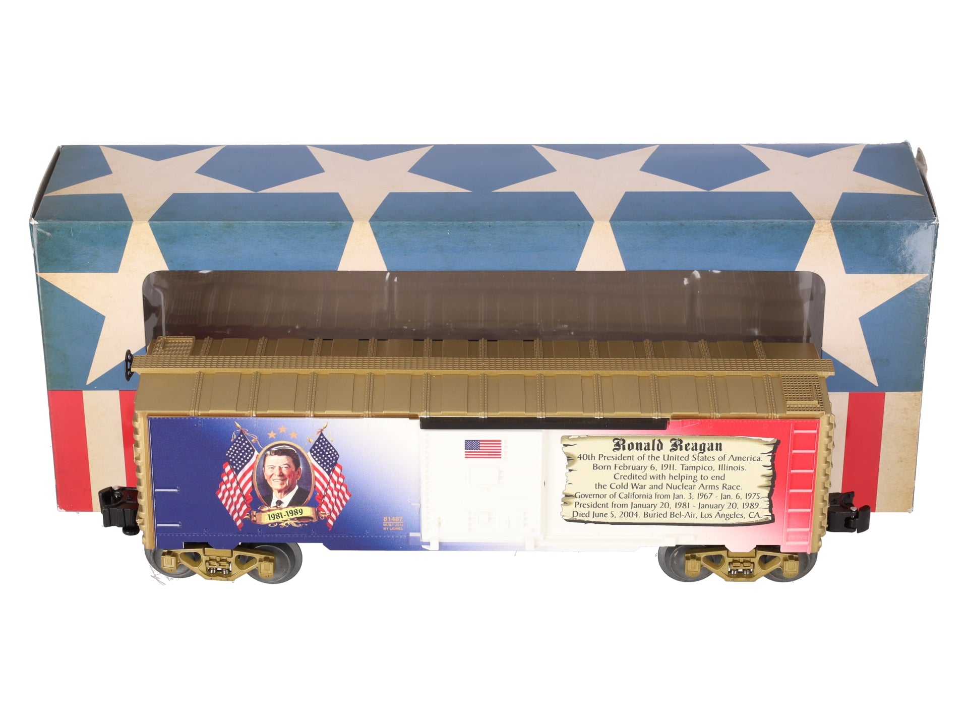 Lionel 6-81487 O Gauge USA Presidents Ronald Reagan Boxcar LN/Box