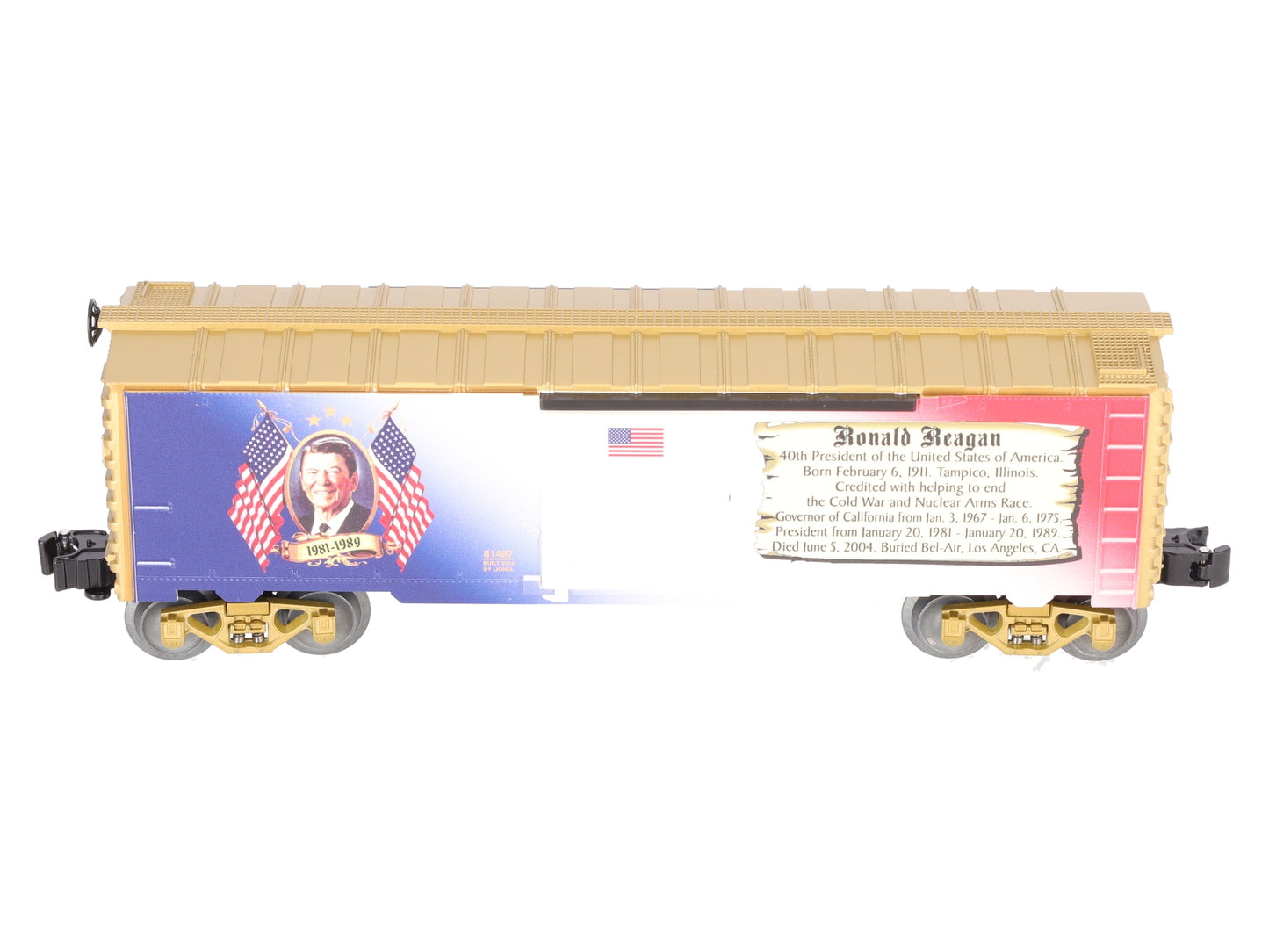 Lionel 6-81487 O Gauge USA Presidents Ronald Reagan Boxcar LN/Box