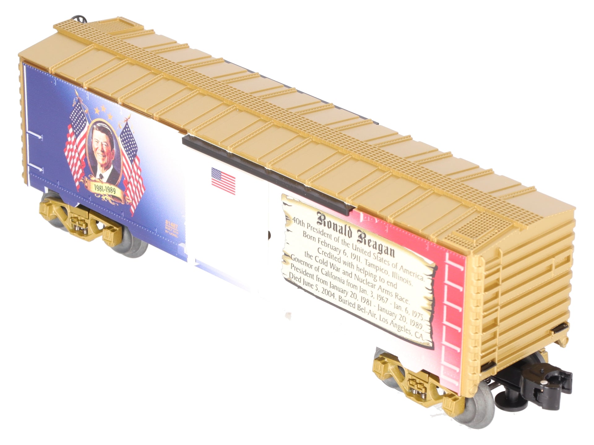 Lionel 6-81487 O Gauge USA Presidents Ronald Reagan Boxcar LN/Box