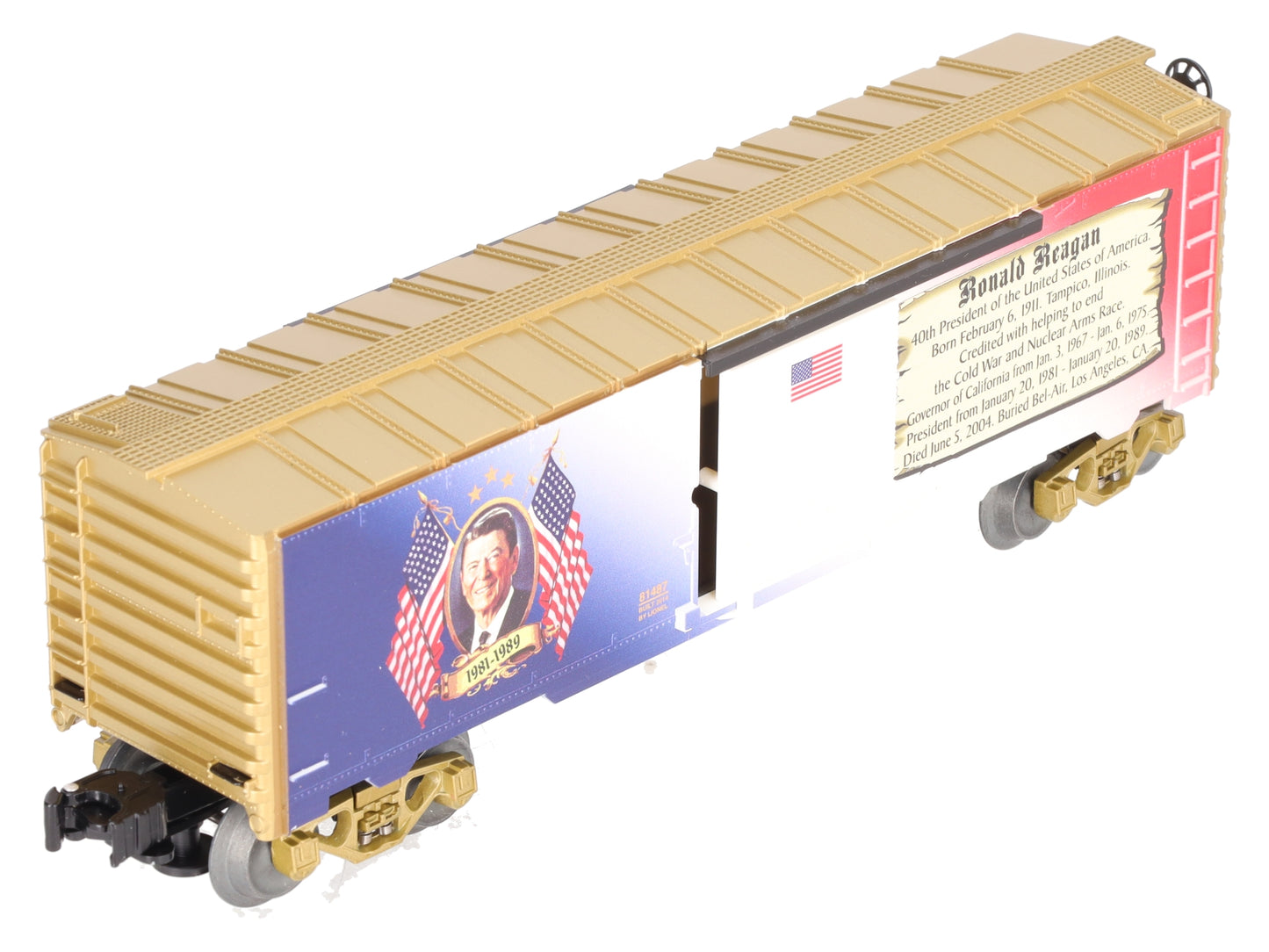 Lionel 6-81487 O Gauge USA Presidents Ronald Reagan Boxcar LN/Box