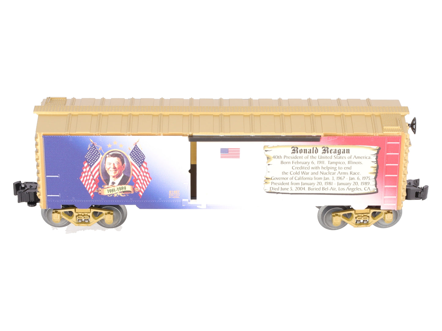Lionel 6-81487 O Gauge USA Presidents Ronald Reagan Boxcar LN/Box