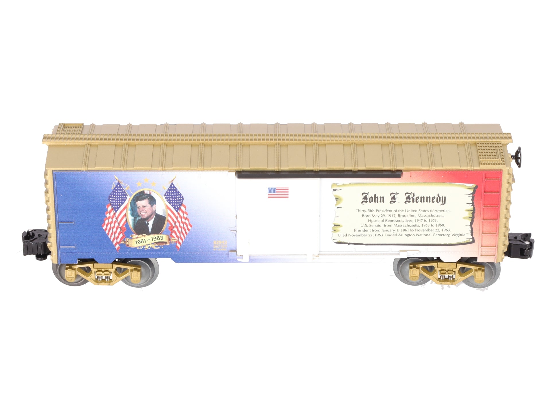 Lionel 6-82943 O John F. Kennedy USA Presidential Boxcar          LN/Box