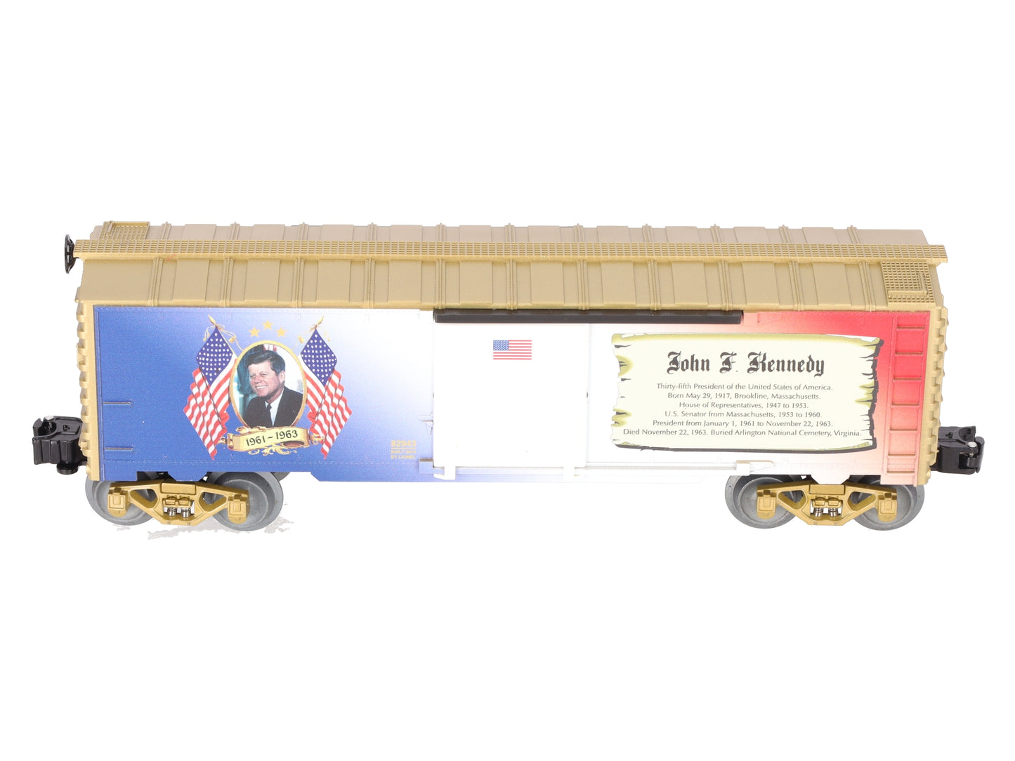 Lionel 6-82943 O John F. Kennedy USA Presidential Boxcar          LN/Box