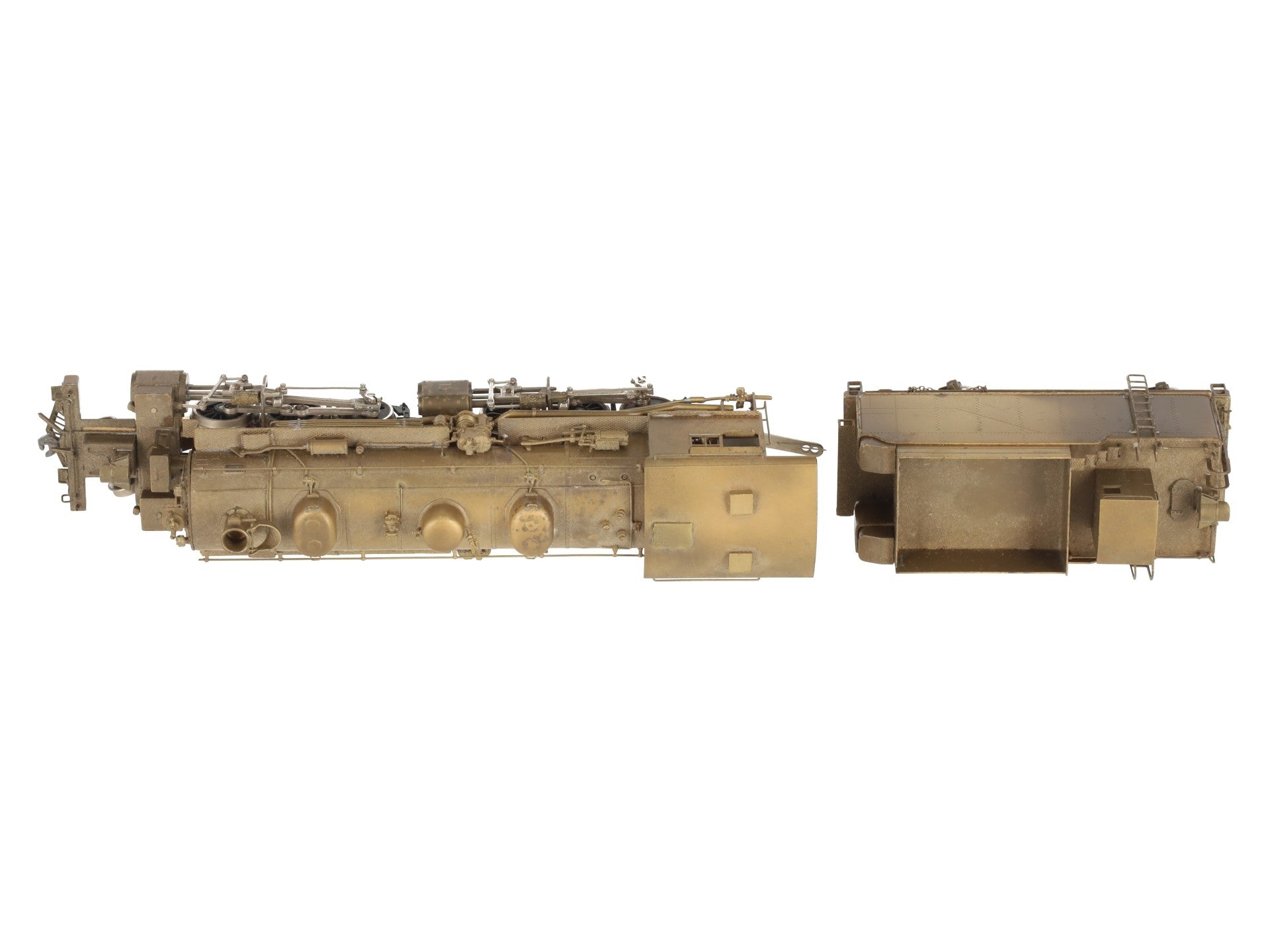 United Models HO Brass Denver & Salt Lake 2-6-6-0 Steam Loco & Tender- Unpainted VG