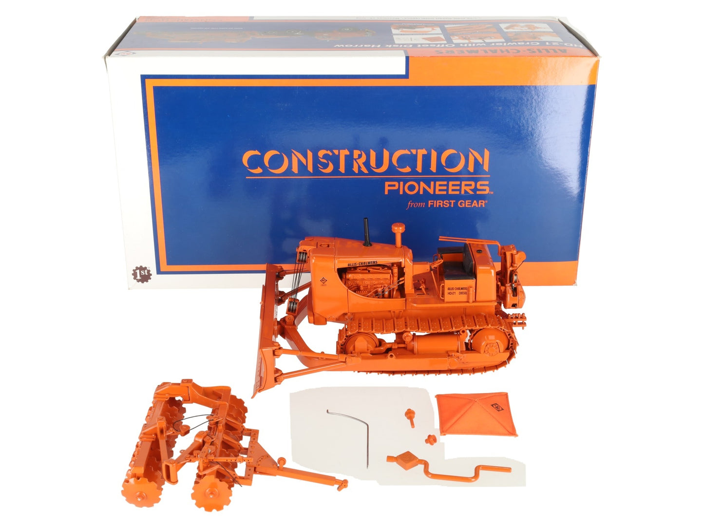 First Gear 40-0125 1:25 Allis-Chalmers HD-21 Crawler with Offset Disk Harrow VG/Box