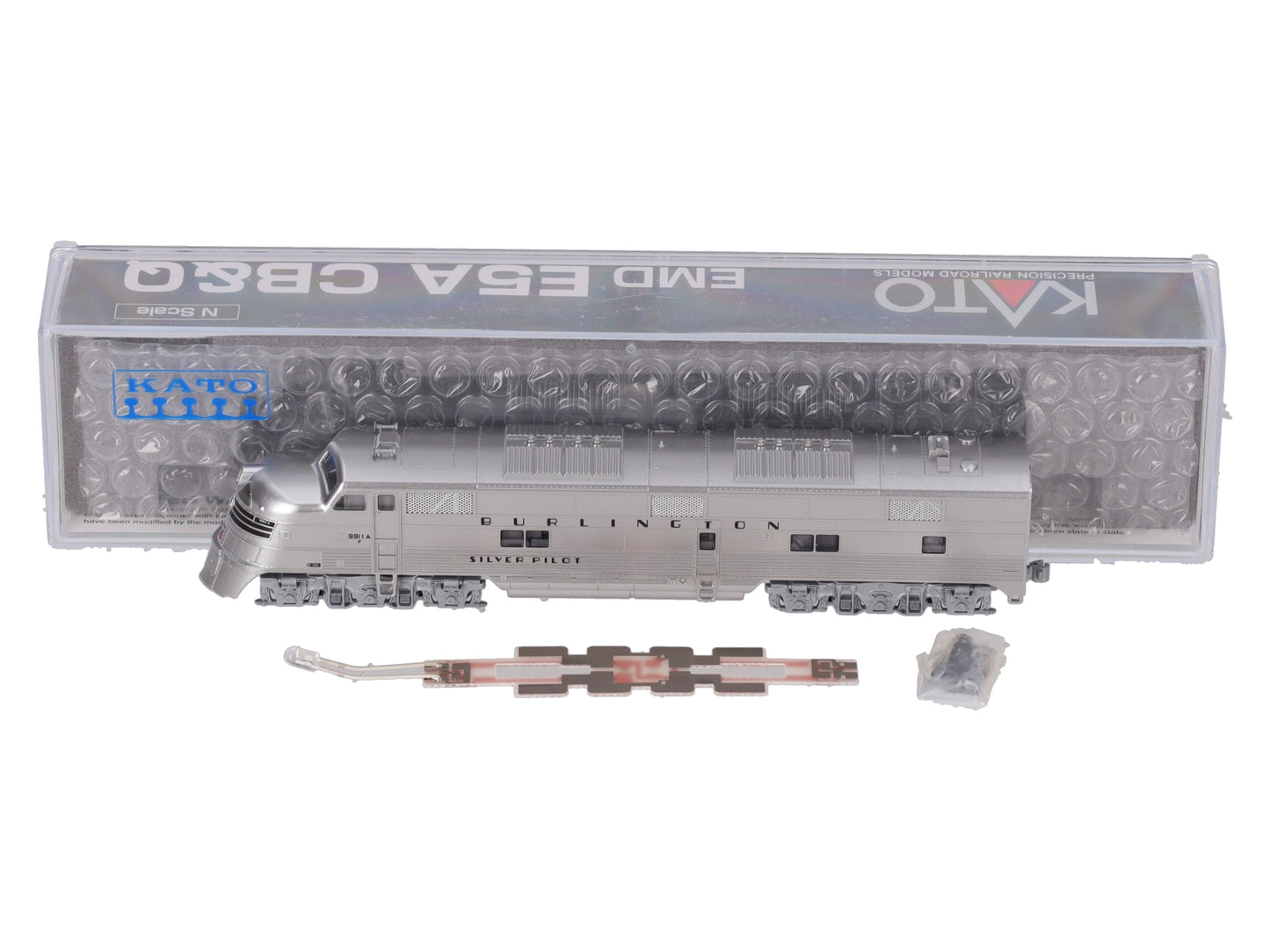 Kato 176-5402 N Scale CB&Q "Silver Pilot" E5A Diesel Locomotive #9911A EX/Box
