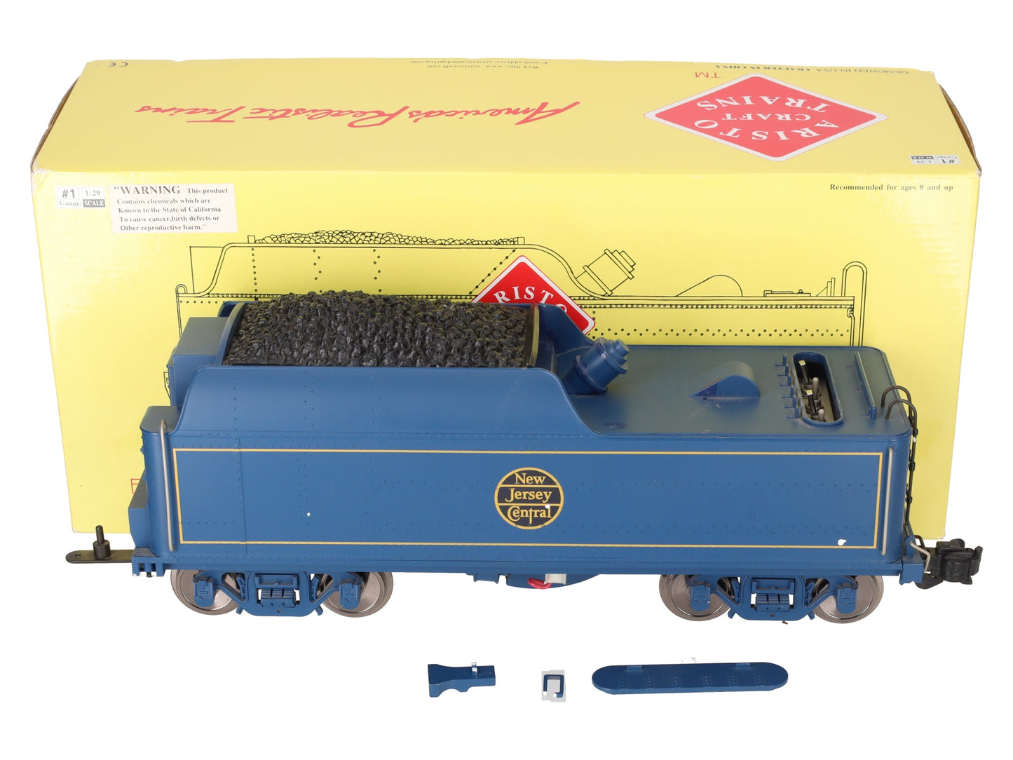 Aristo-Craft 21419 G Scale New Jersey Central Blue Comet Tender -Modified VG/Box