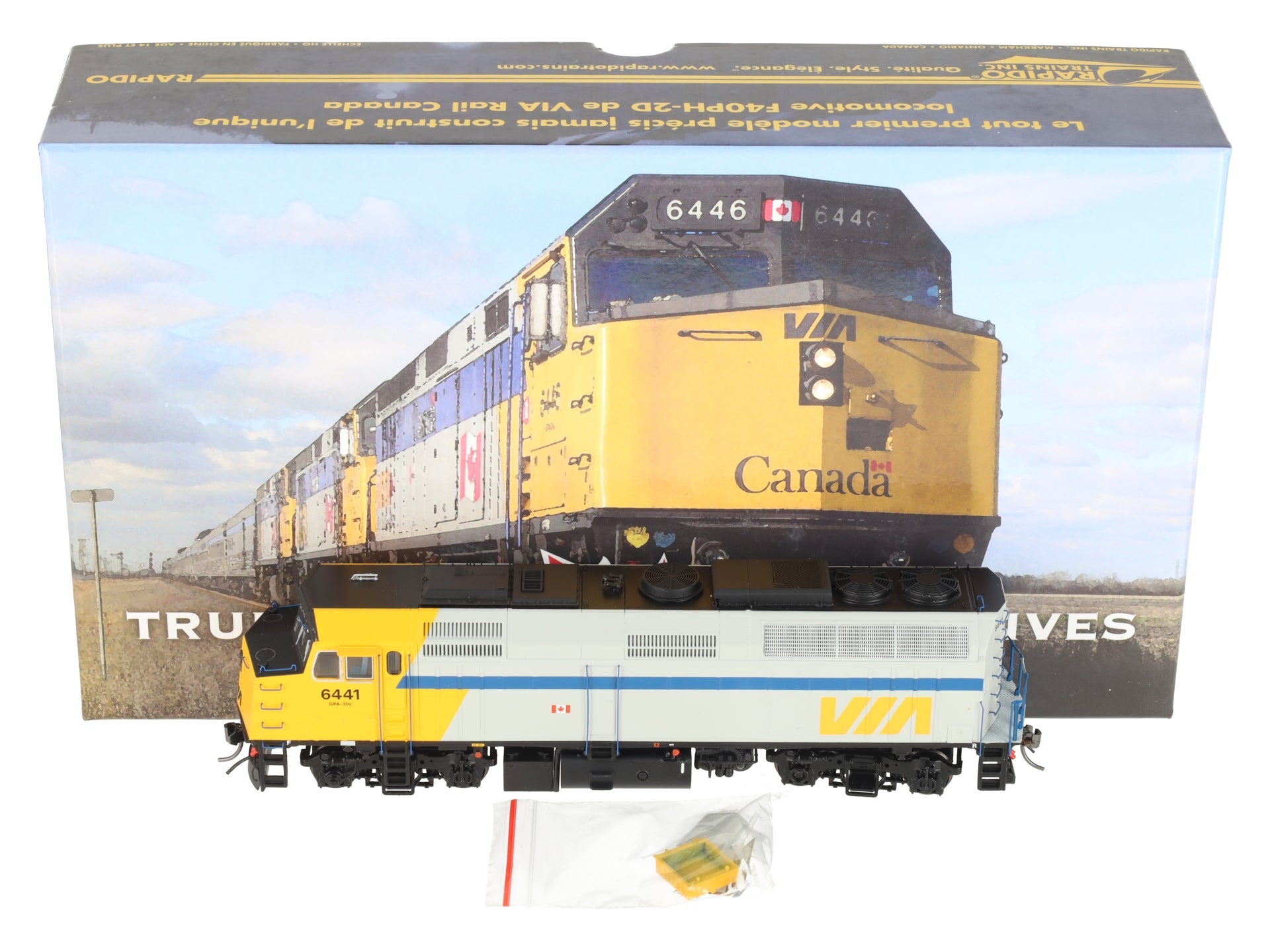 Rapido Trains 80509 HO Via Rail F40PH-2D Diesel Locomotive #6441 w/DCC/Sound EX/Box