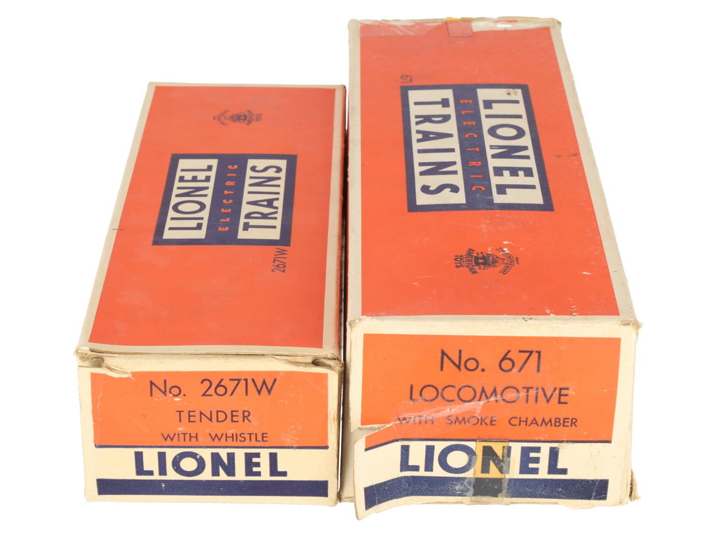 Lionel 671 Vintage O 6-8-6 Diecast Steam Turbine Locomotive with 2671W Tender VG/Box