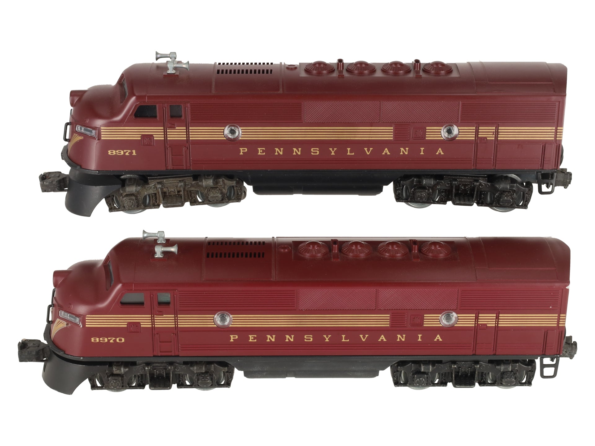 Lionel 6-8970 O Gauge Pennsylvania F3 Tuscan AA Diesel Locomotive Set EX