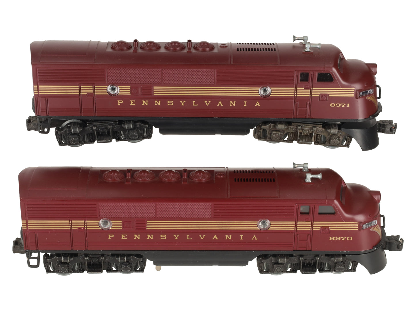 Lionel 6-8970 O Gauge Pennsylvania F3 Tuscan AA Diesel Locomotive Set EX