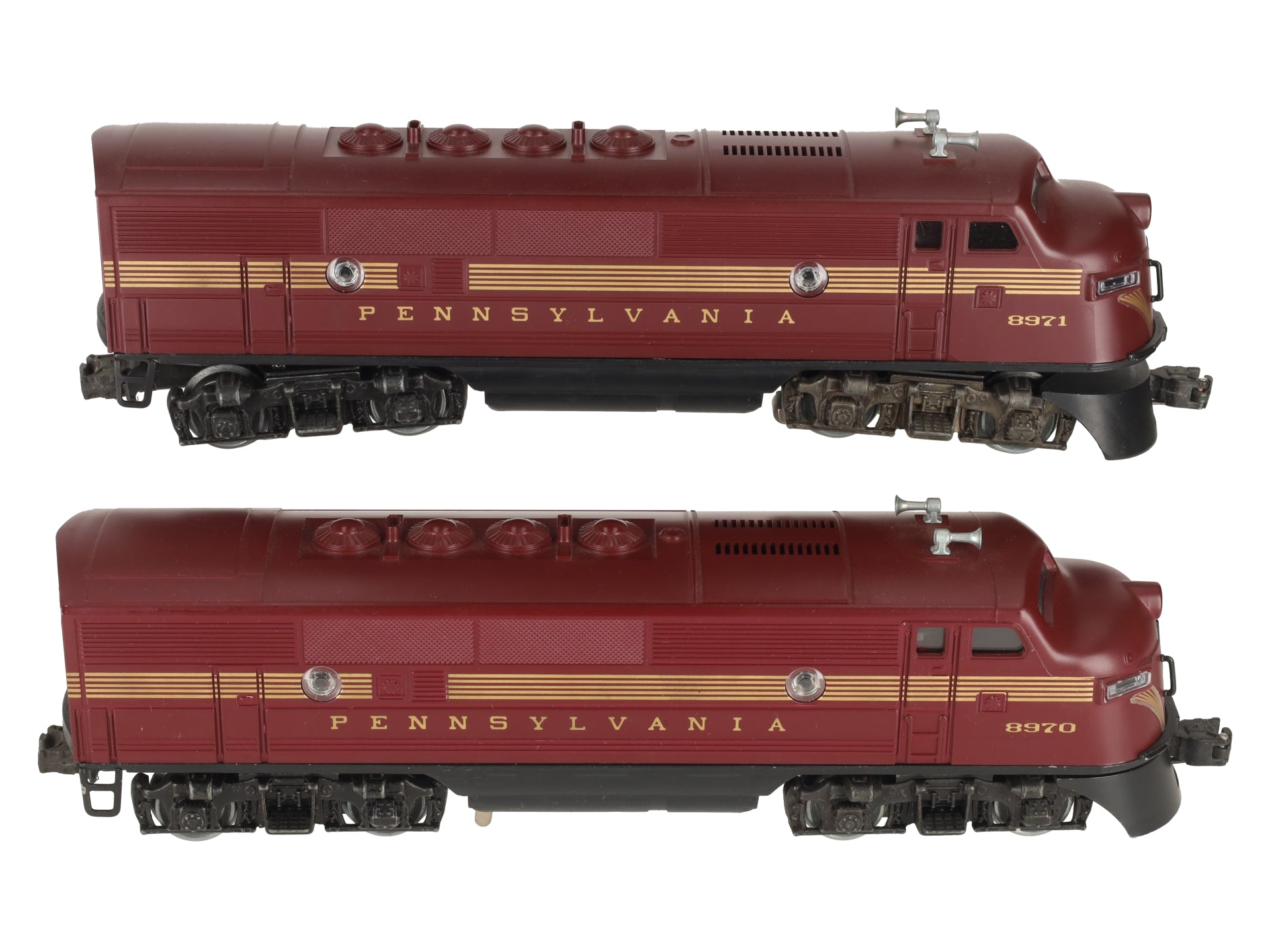 Lionel 6-8970 O Gauge Pennsylvania F3 Tuscan AA Diesel Locomotive Set EX
