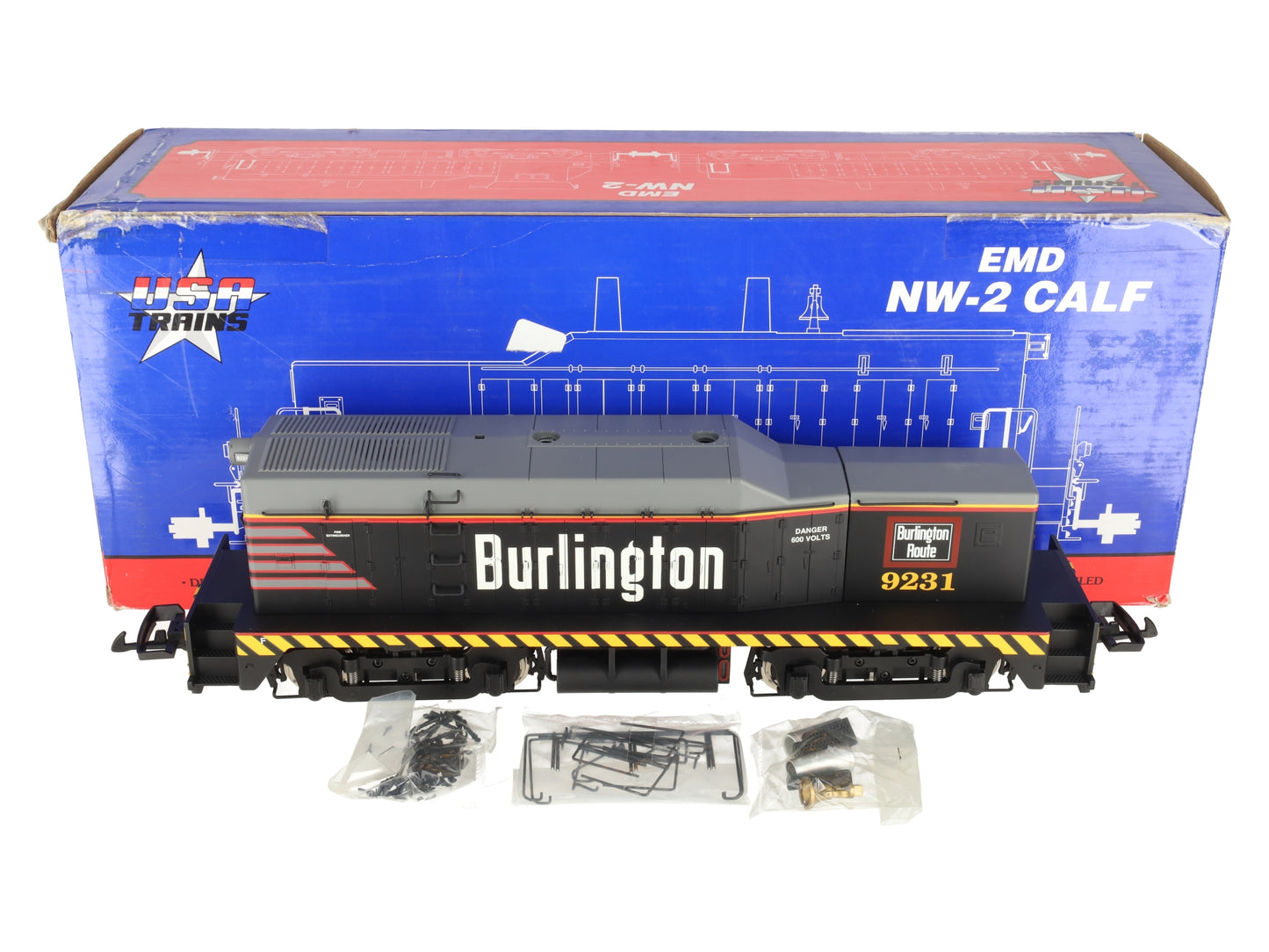 USA Trains 22012 G Burlington Route EMD NW-2 Calf Powered Diesel Locomotive EX/Box
