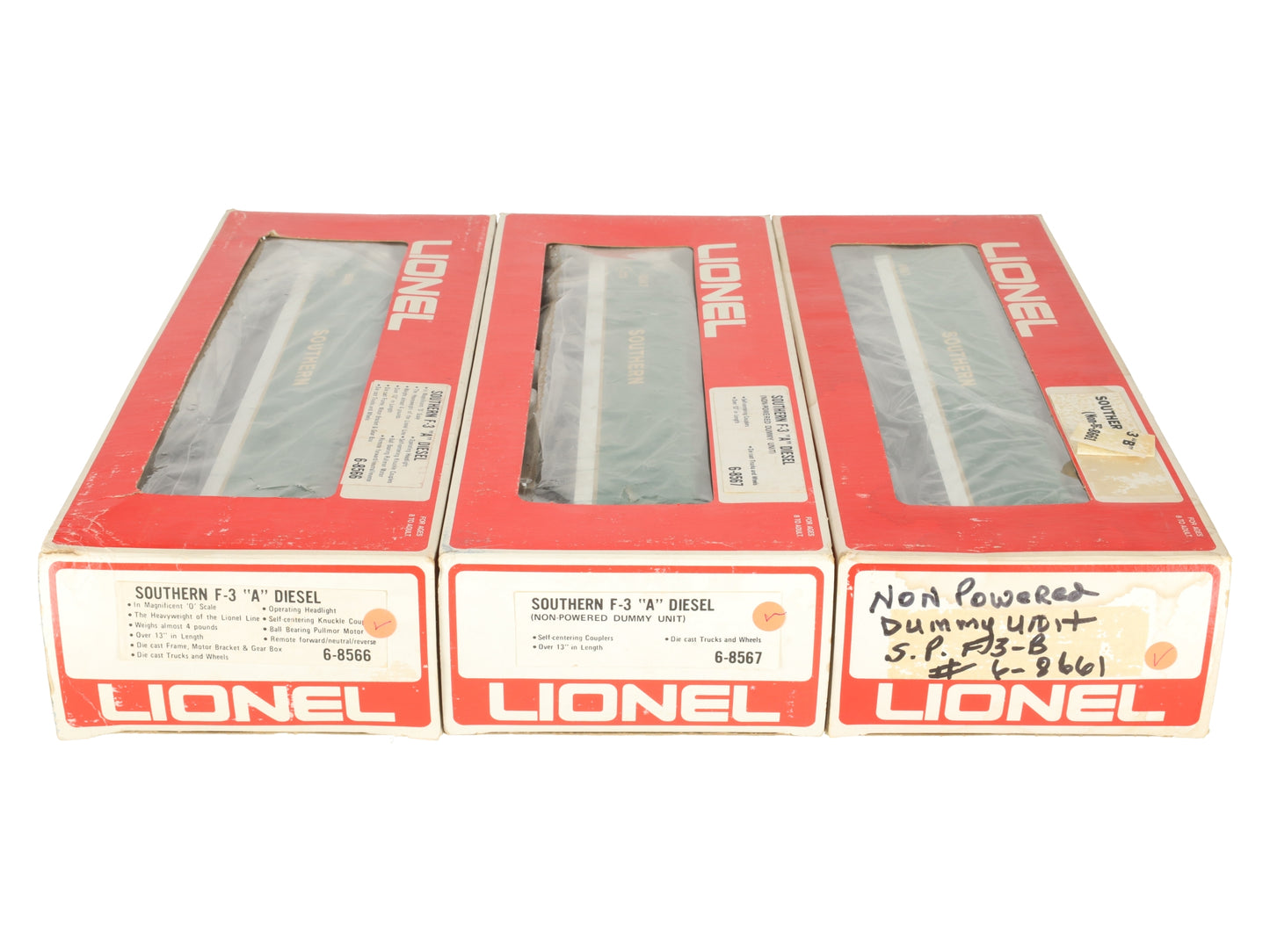 Lionel 6-8566 O Gauge Southern F-3 ABA Diesel Locomotive 8566, 8567, 8661 EX