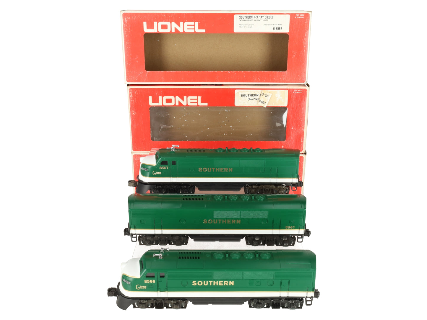 Lionel 6-8566 O Gauge Southern F-3 ABA Diesel Locomotive 8566, 8567, 8661 EX