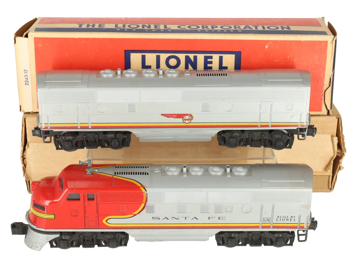 Lionel 2243 Vintage O Santa Fe F-3 AB Diesel Set VG