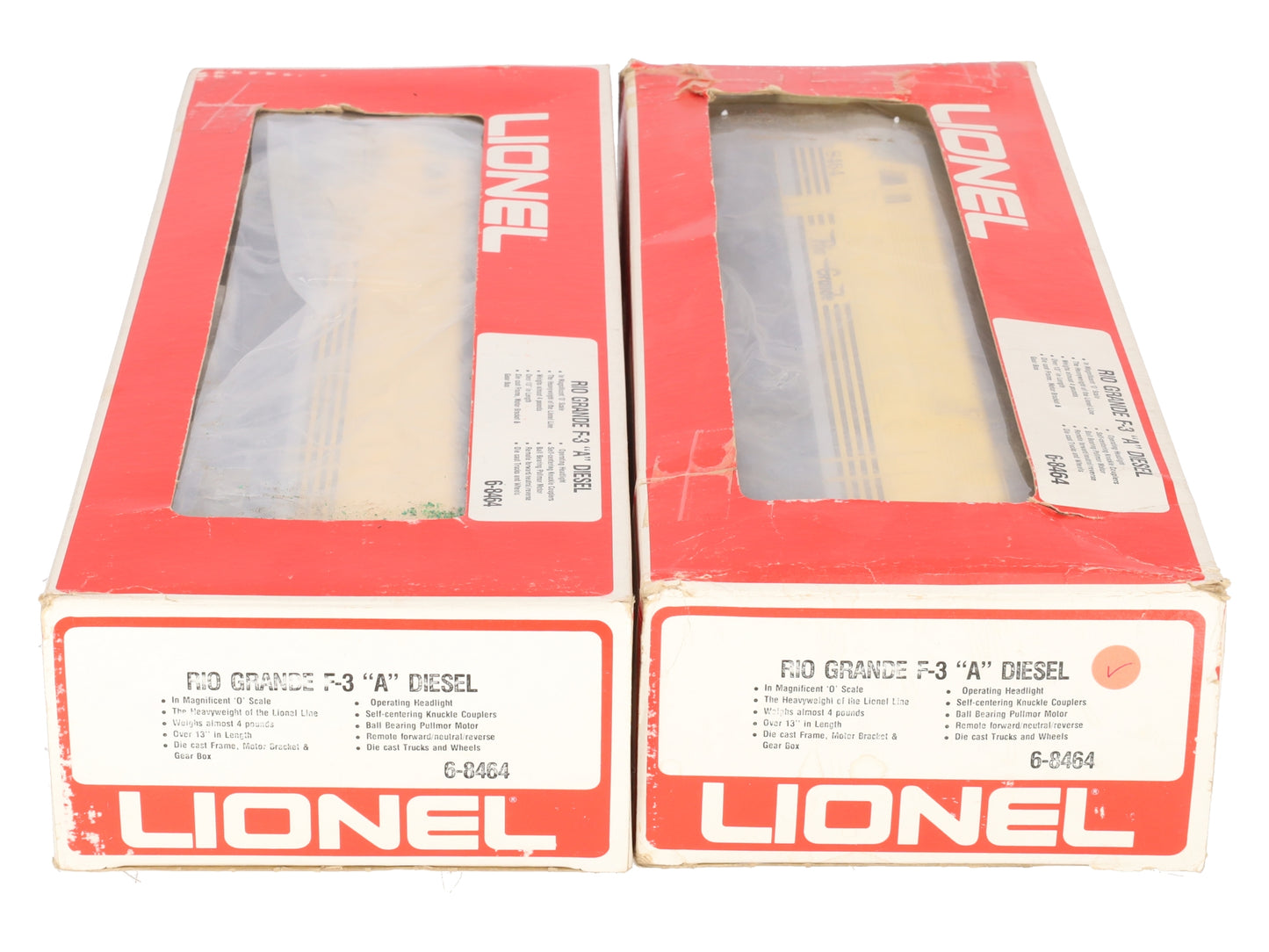 Lionel 6-8464 O Gauge Rio Grande F3 AA Powered Diesel Locomotive Set EX/Box