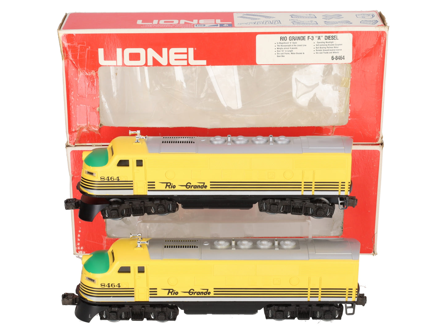 Lionel 6-8464 O Gauge Rio Grande F3 AA Powered Diesel Locomotive Set EX/Box