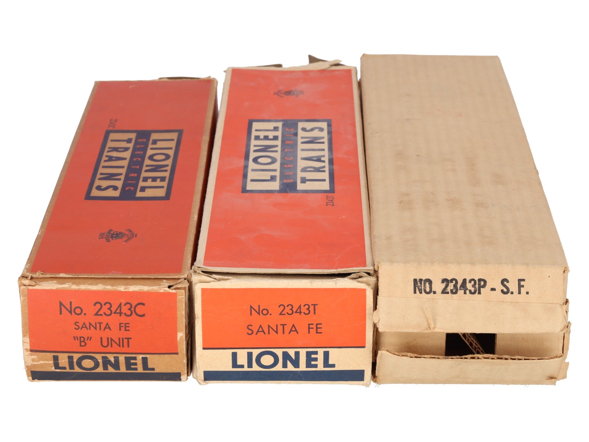 Lionel 2343 Vintage O Santa Fe F3 ABA Diesel Locomotive Set VG/Box