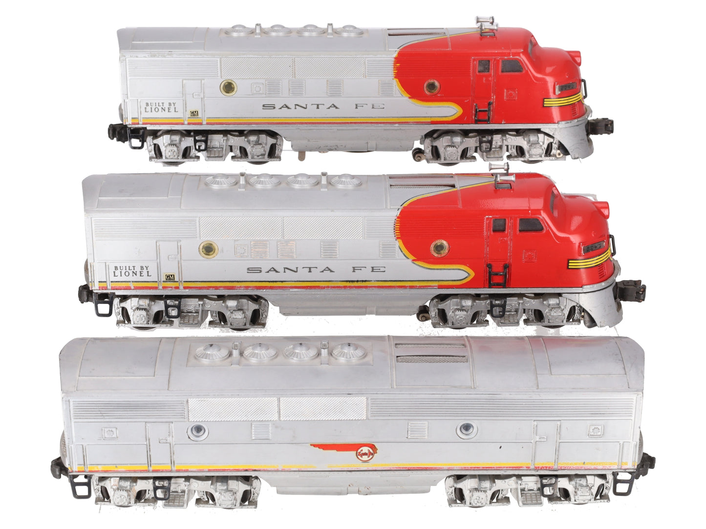 Lionel 2343 Vintage O Santa Fe F3 ABA Diesel Locomotive Set VG/Box