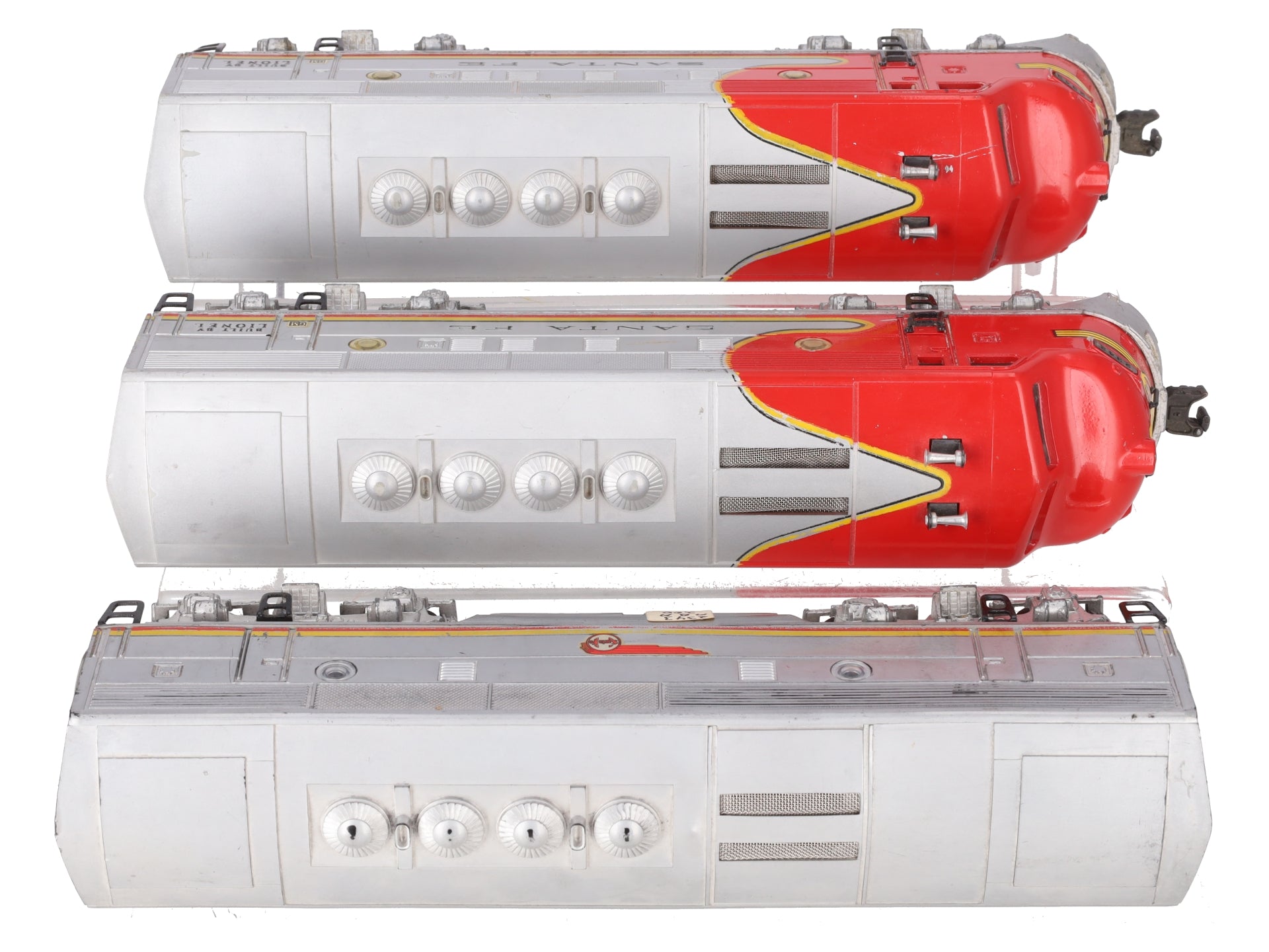 Lionel 2343 Vintage O Santa Fe F3 ABA Diesel Locomotive Set VG/Box