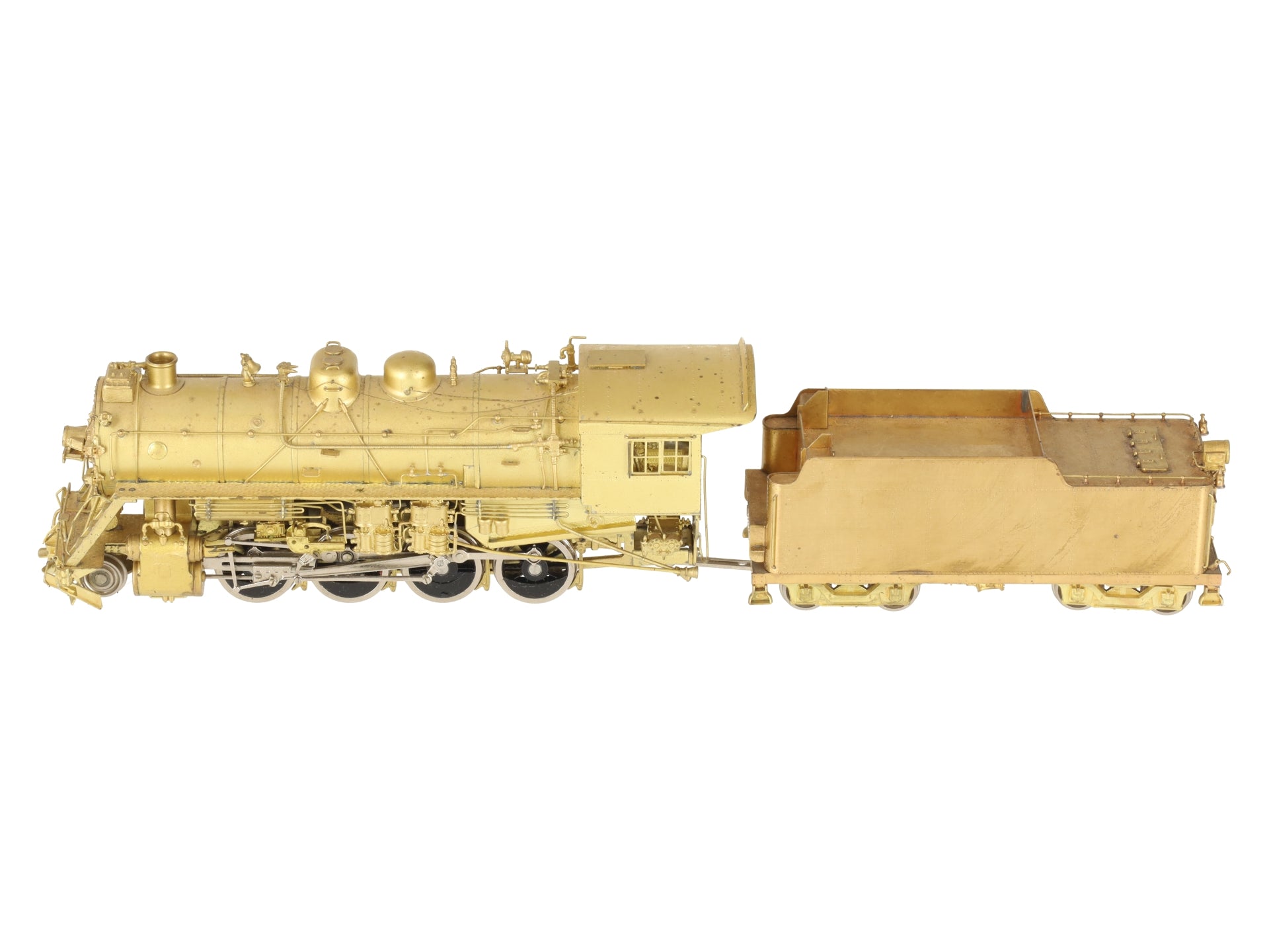HO Scale 2-8-0 Steam Locomotive w/ Tender- Unpainted VG