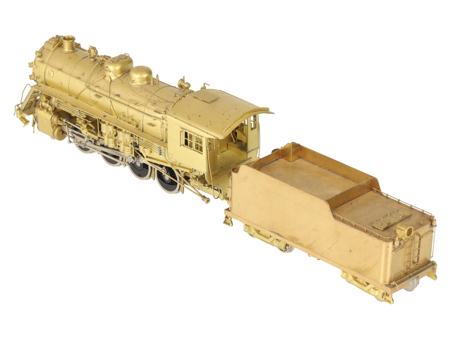 HO Scale 2-8-0 Steam Locomotive w/ Tender- Unpainted VG