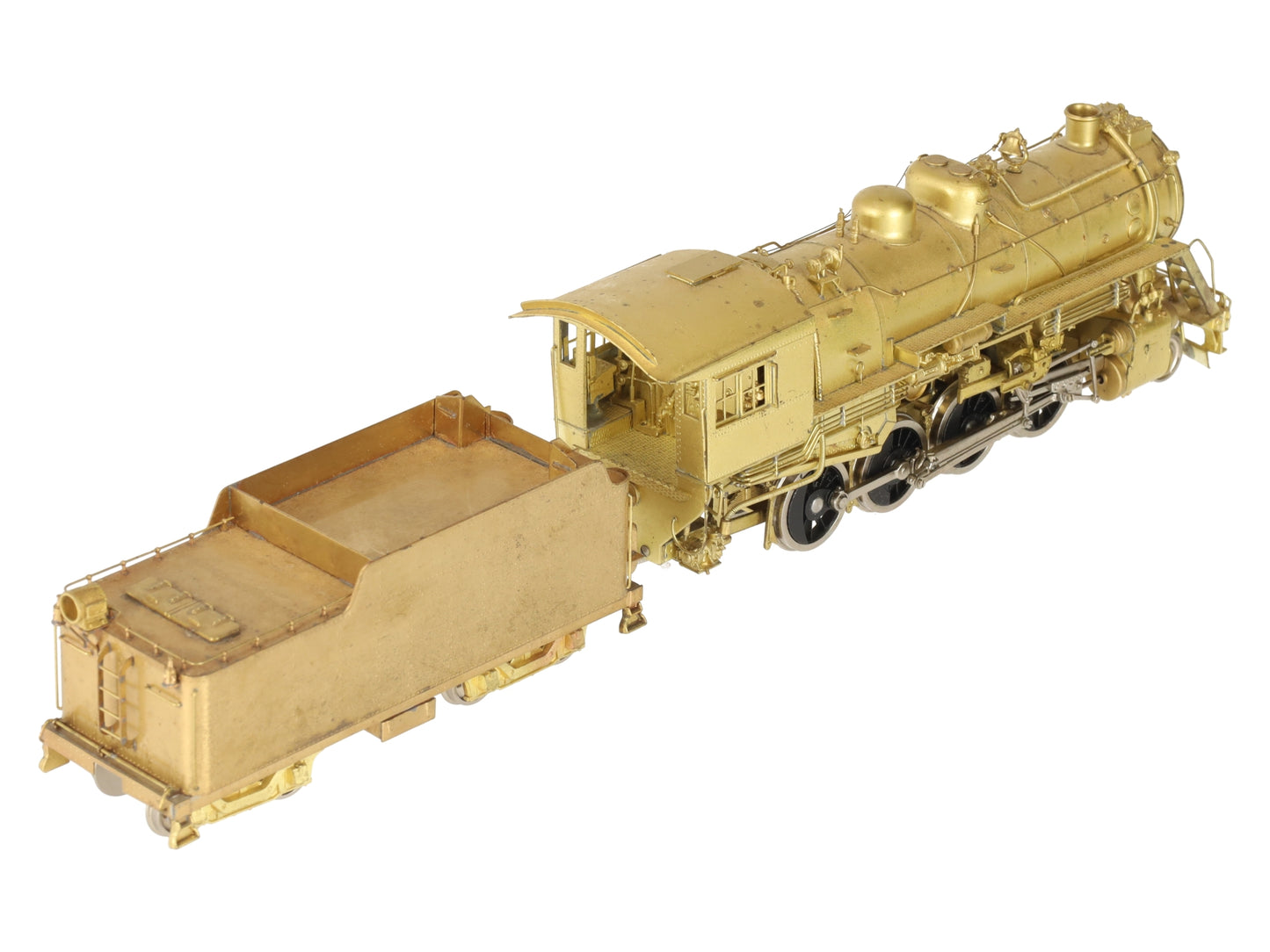 HO Scale 2-8-0 Steam Locomotive w/ Tender- Unpainted VG