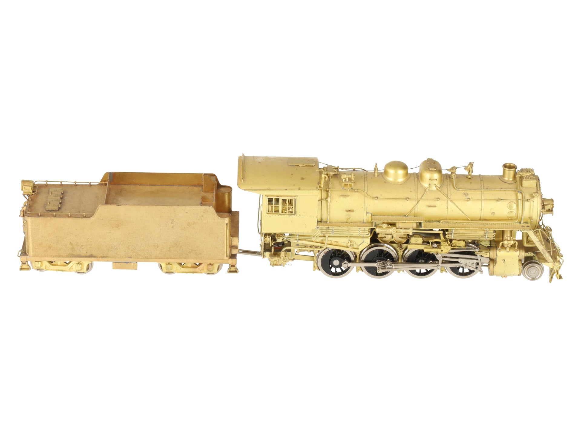 HO Scale 2-8-0 Steam Locomotive w/ Tender- Unpainted VG