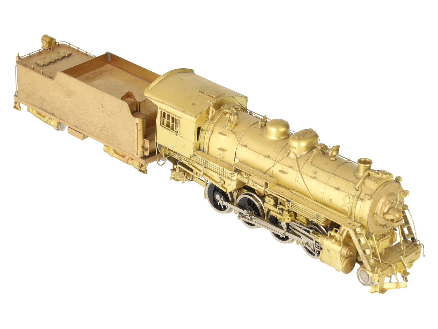 HO Scale 2-8-0 Steam Locomotive w/ Tender- Unpainted VG