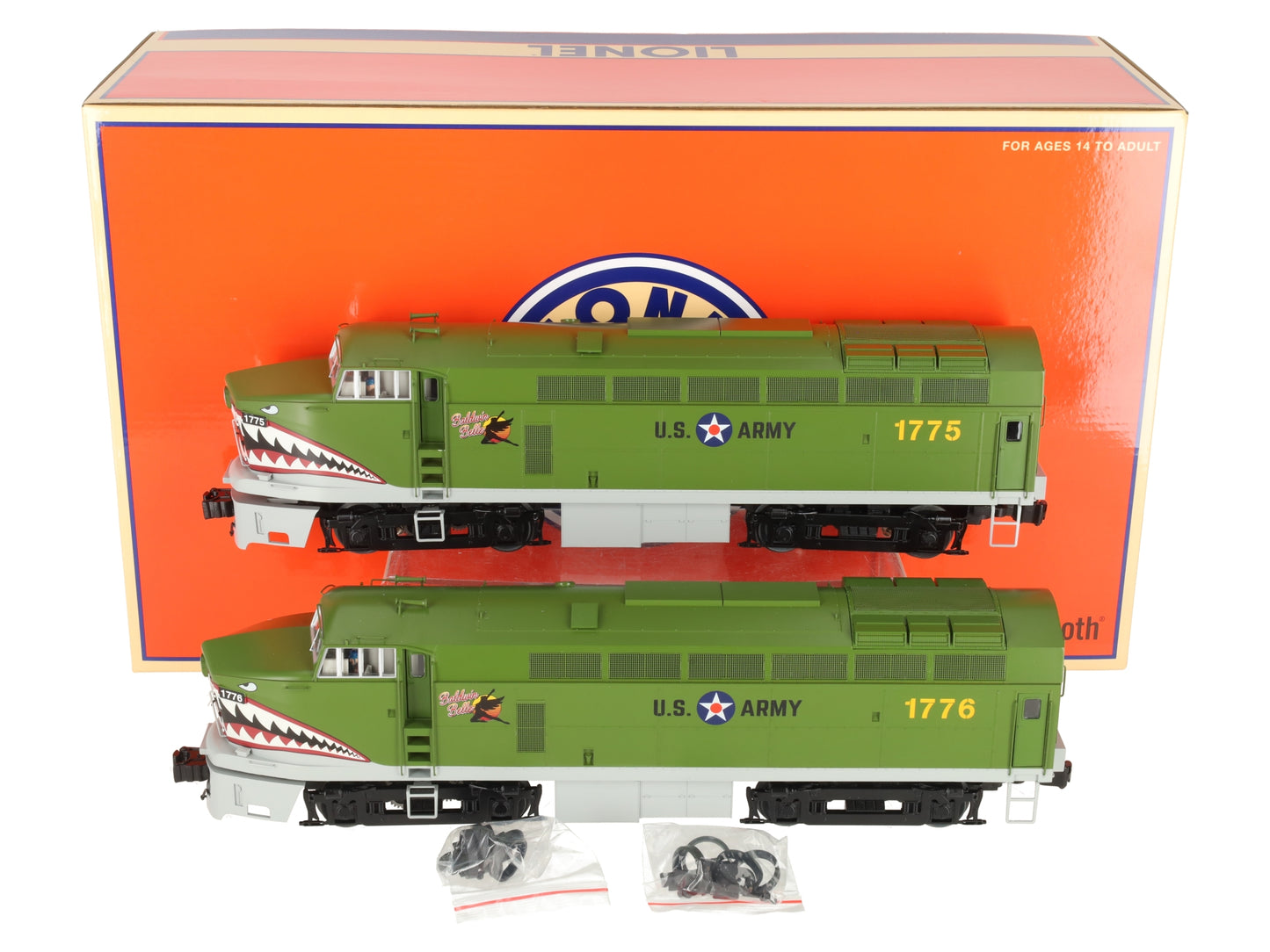 Lionel 2133280 O Gauge US Army Shark Nose Diesel Engine AA Set w LEGACY LN/Box