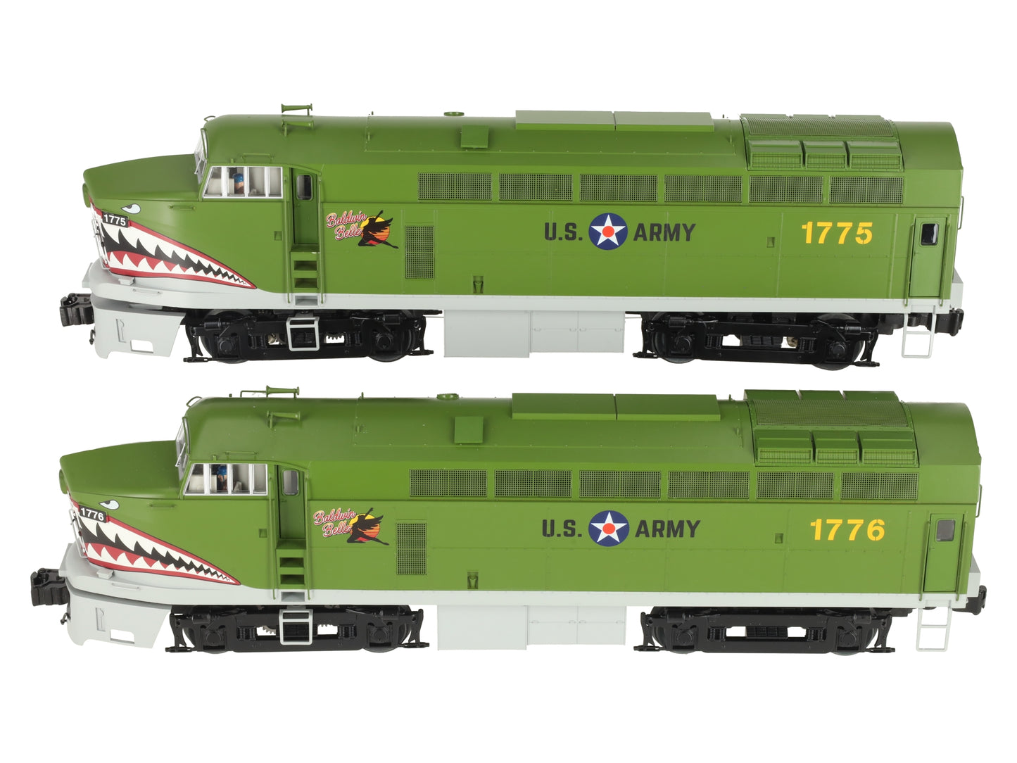 Lionel 2133280 O Gauge US Army Shark Nose Diesel Engine AA Set w LEGACY LN/Box
