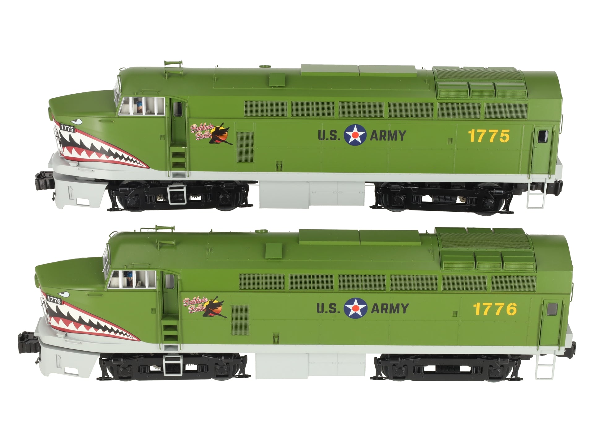 Lionel 2133280 O Gauge US Army Shark Nose Diesel Engine AA Set w LEGACY LN/Box